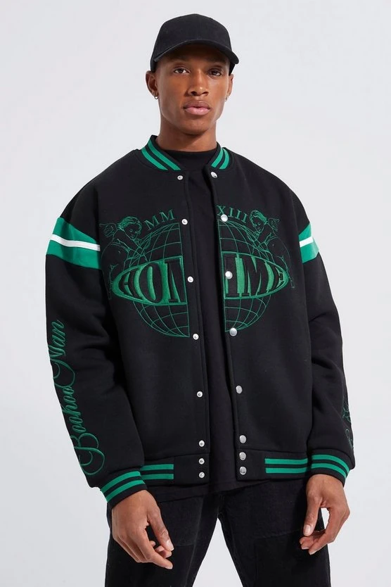 Unisex Oversize Limited Edition Homme Bomber Kolej Ceket