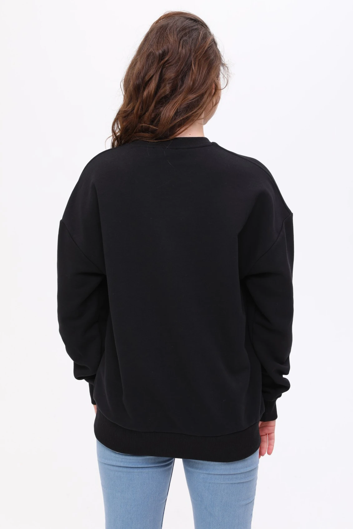  Unisex Oversize MONACO Nakiş İşlemeli Sweatshirt