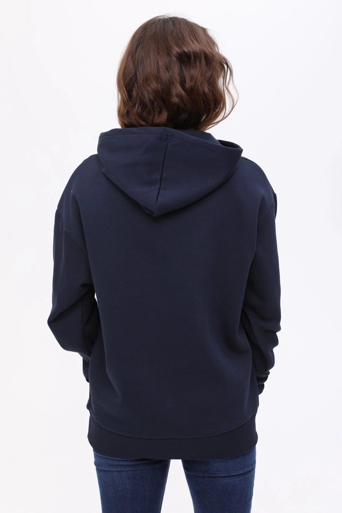 Unisex Oversize ROCKY Nakiş Işlemeli Kapşonlu Sweatshirt