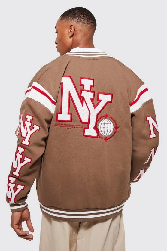 Unisex Oversize NEWYORK Bomber Kolej Ceket