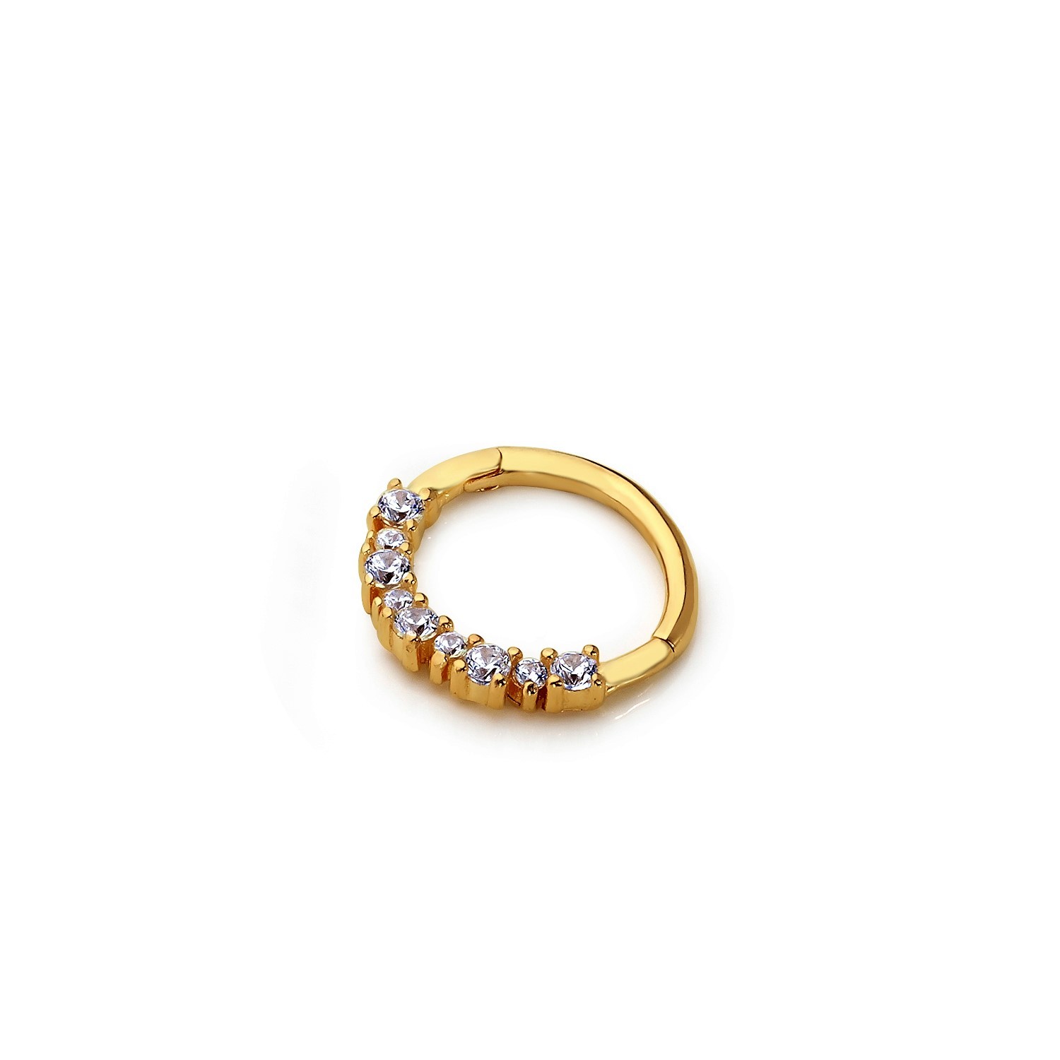 14 Carat Gold Modern Zircon Stone Helix Piercing