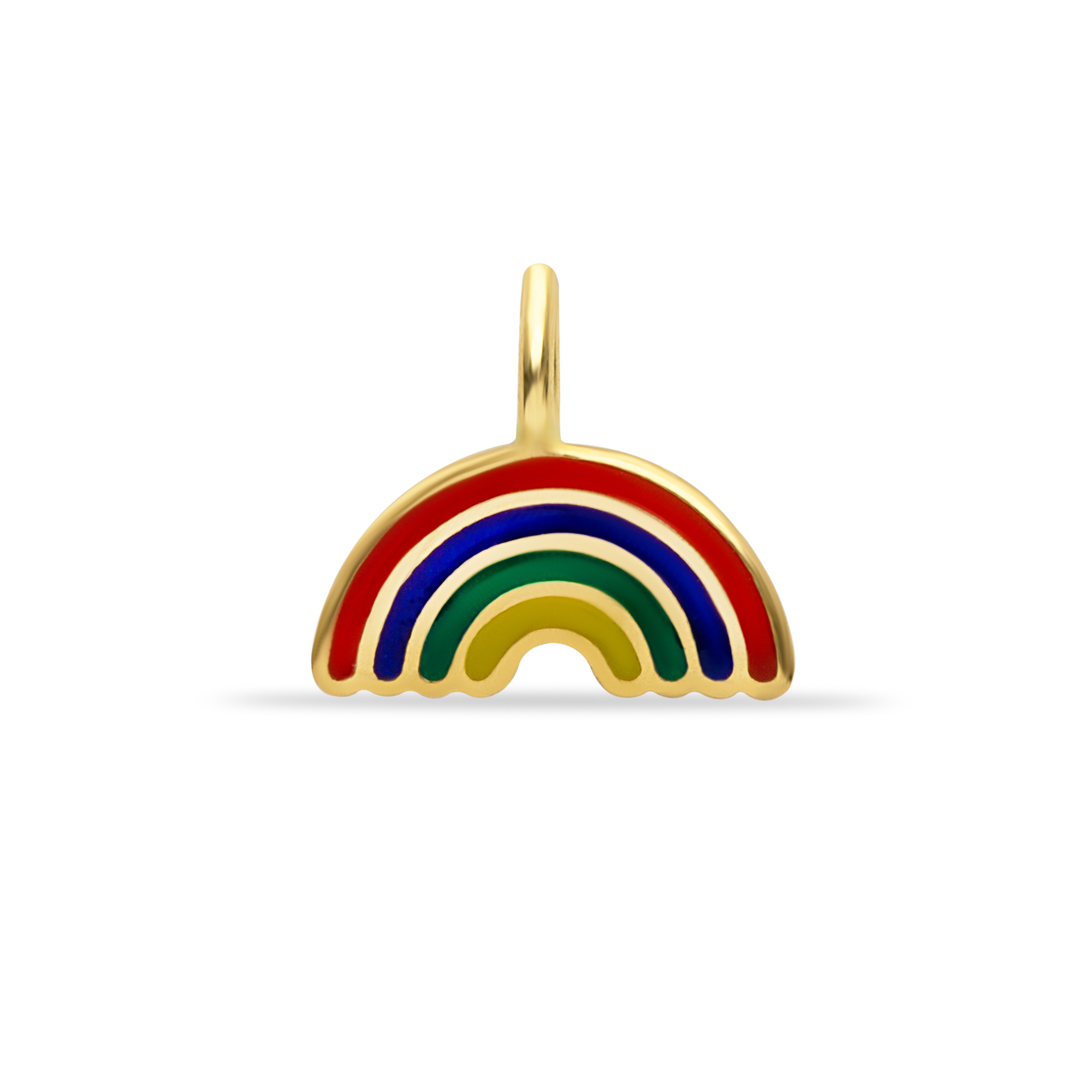 14 Carat Gold Colored Rainbow Pendant
