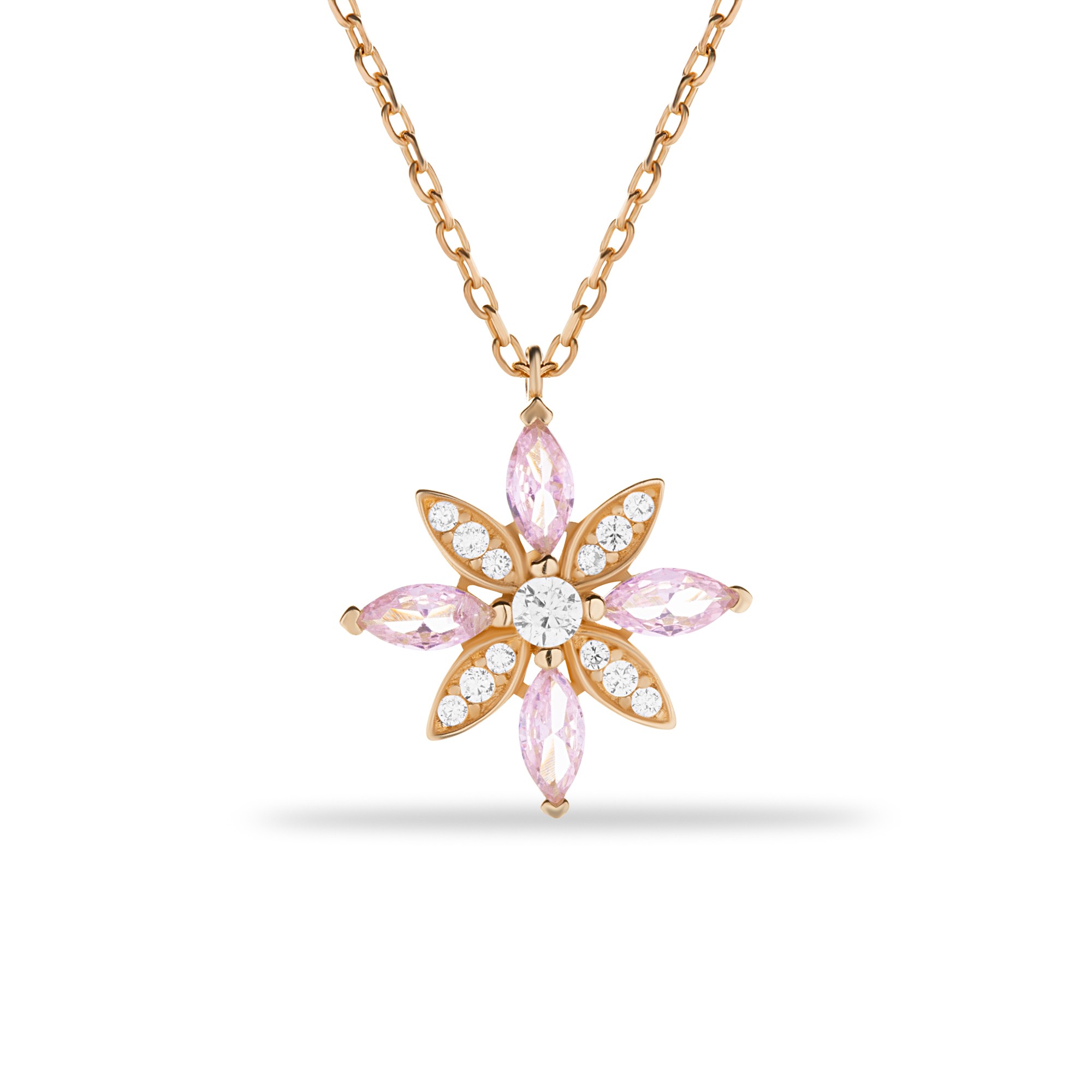 14 Carat Gold Lotus Necklace