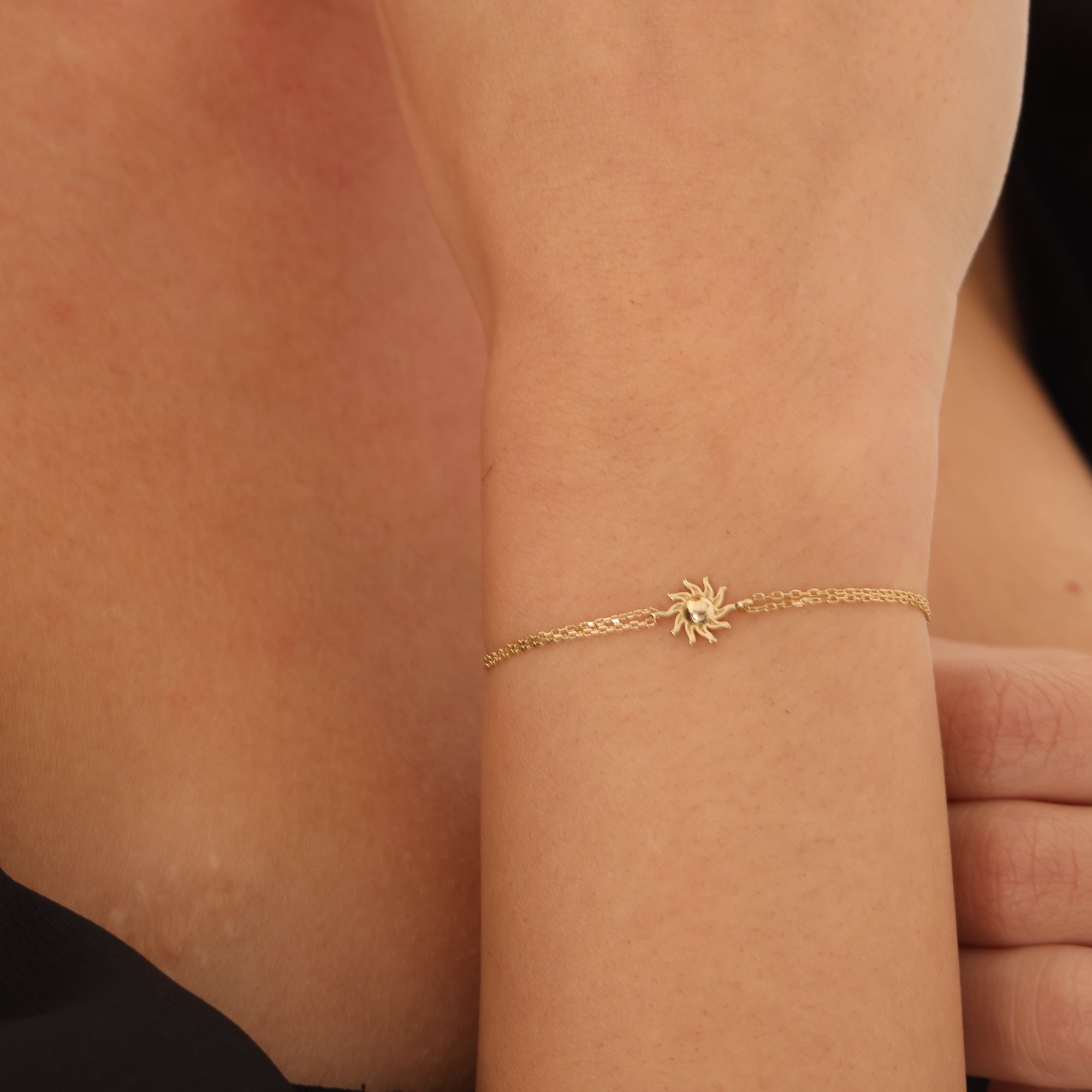 14 Carat Gold Sun Bracelet