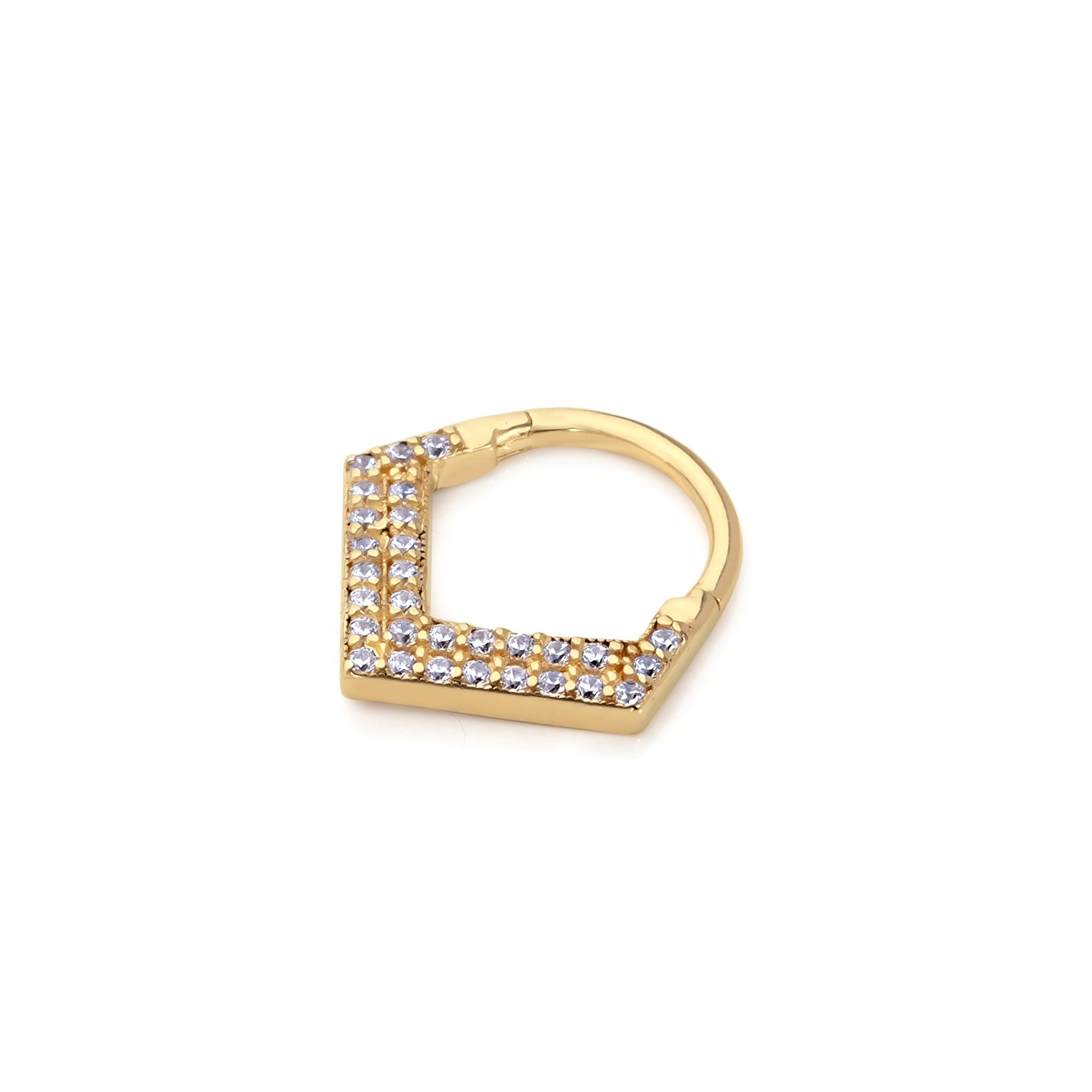 14 Carat Gold Elegant Zircon Stone Helix Piercing