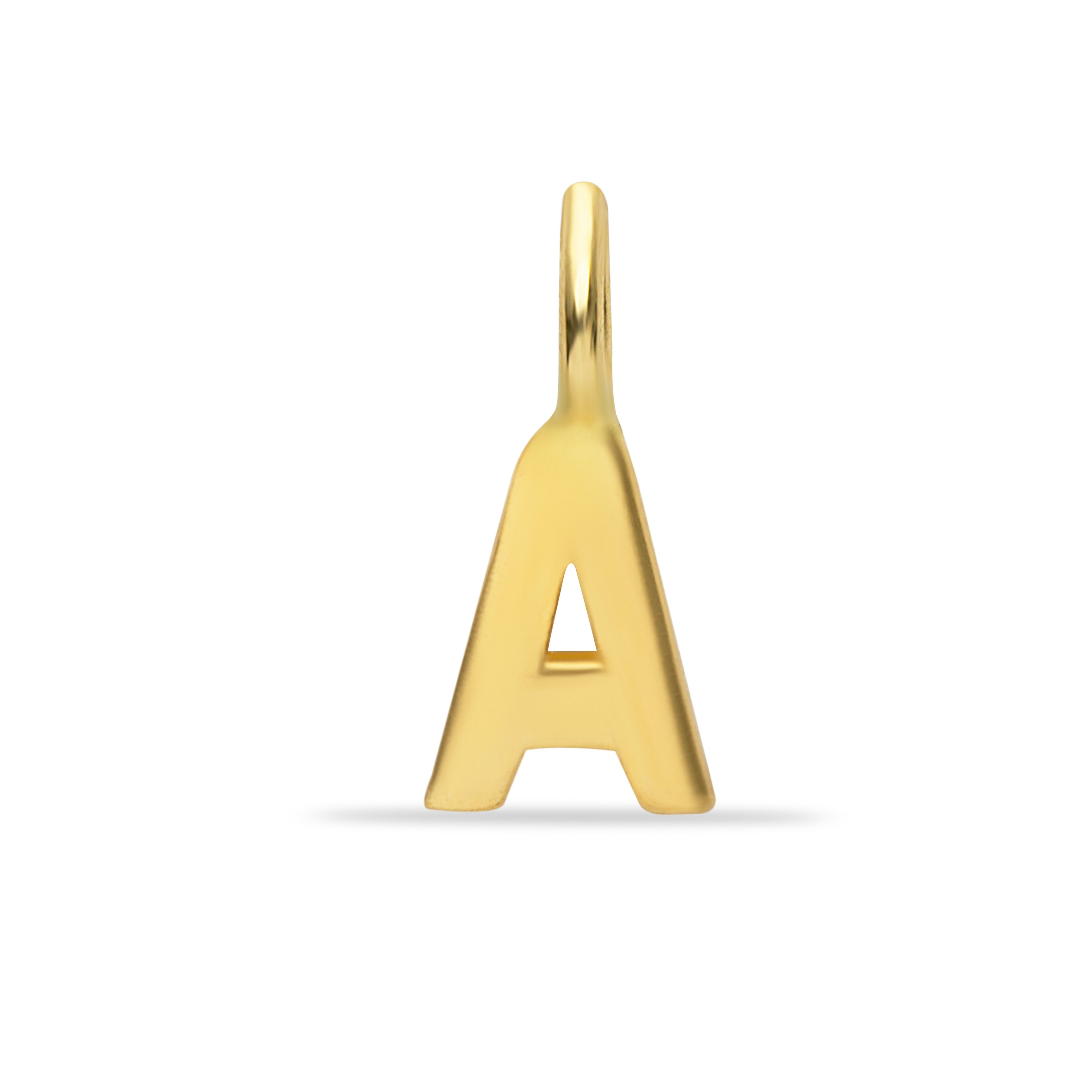14 Carat Gold Minimal Letter A Pendant