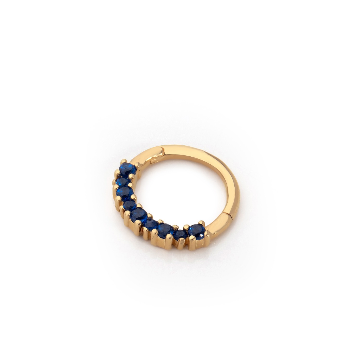 14 Carat Gold Modern Sapphire Stone Helix Piercing