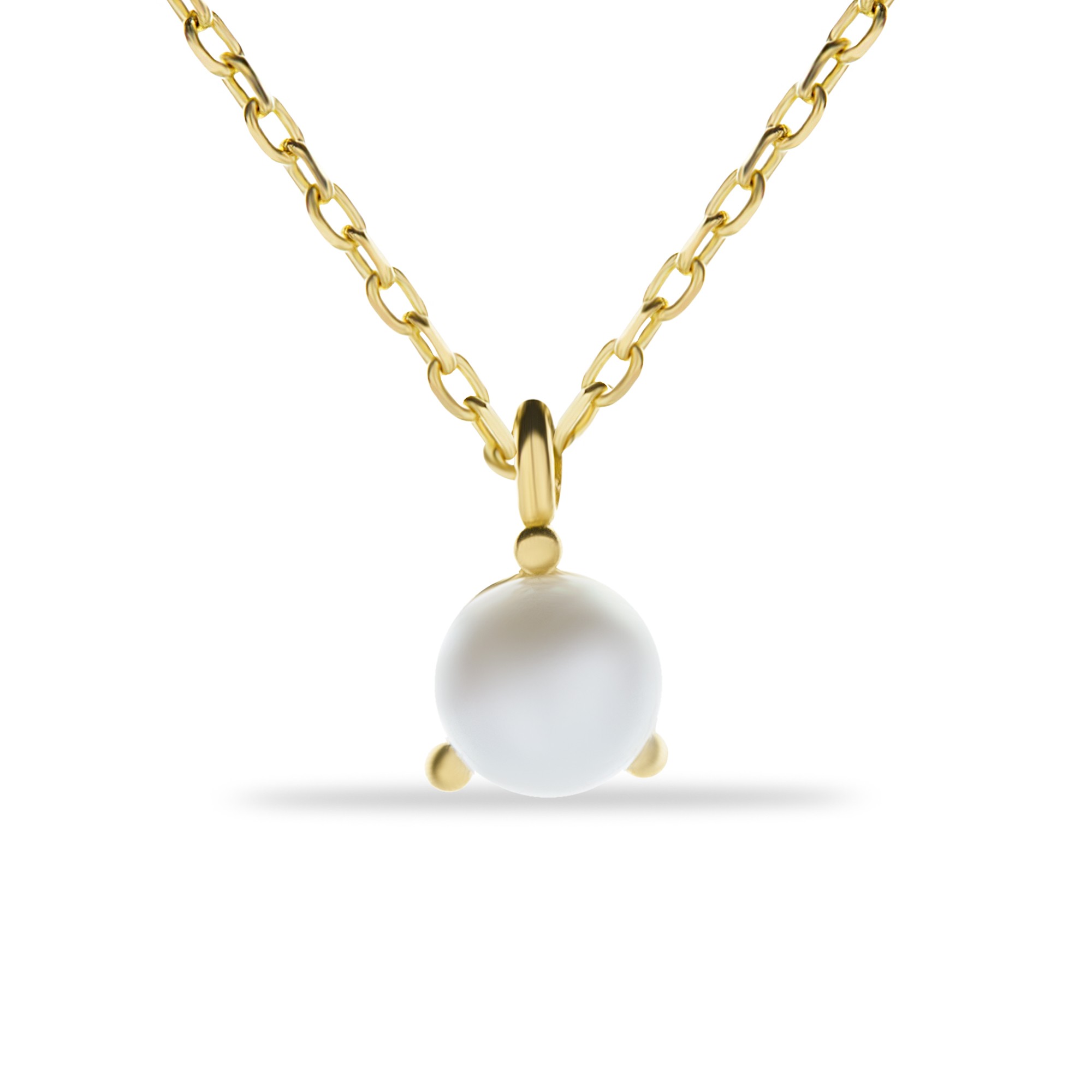 14 Carat Gold Single Pearl Necklace