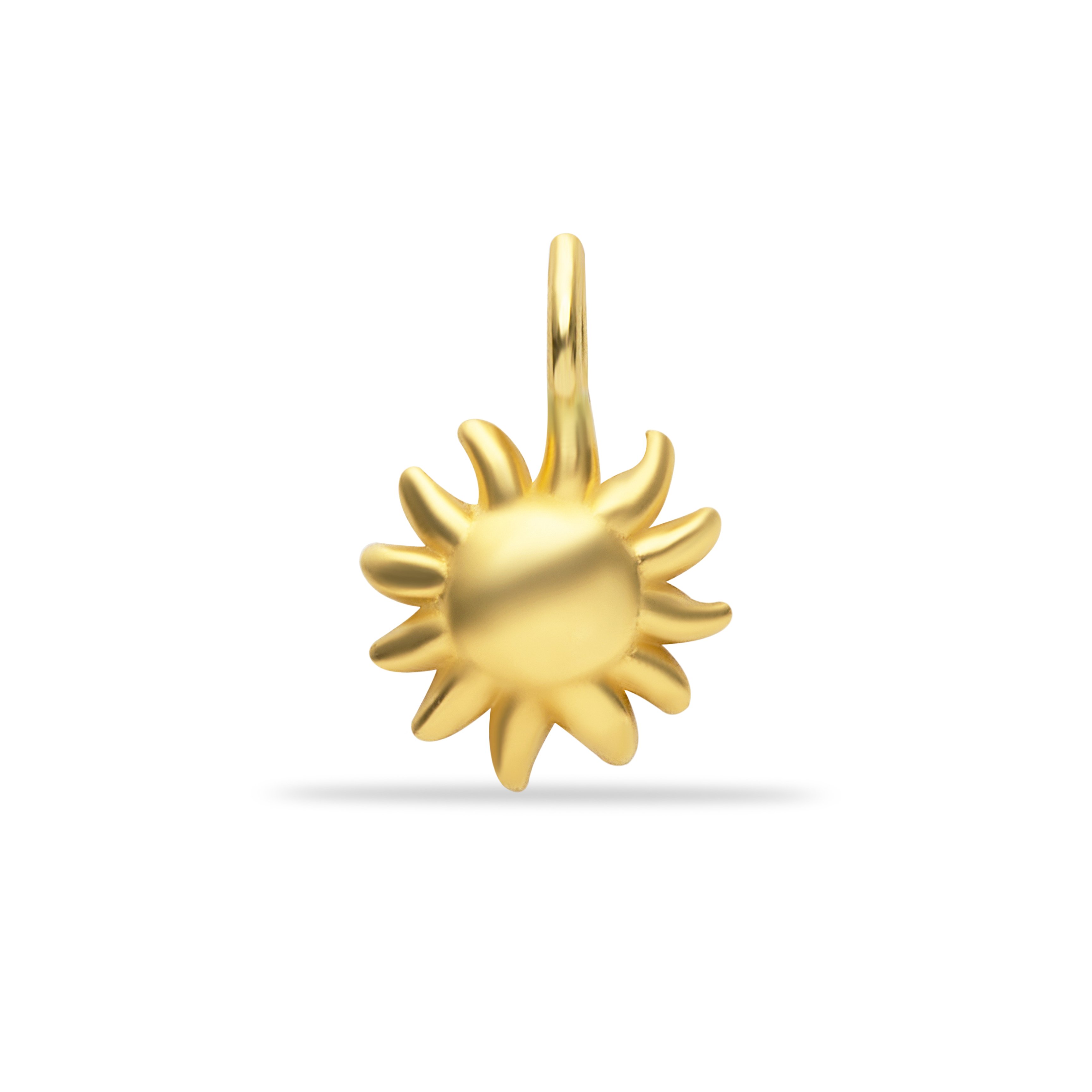 14 K Gold Sun Minimal Pendant