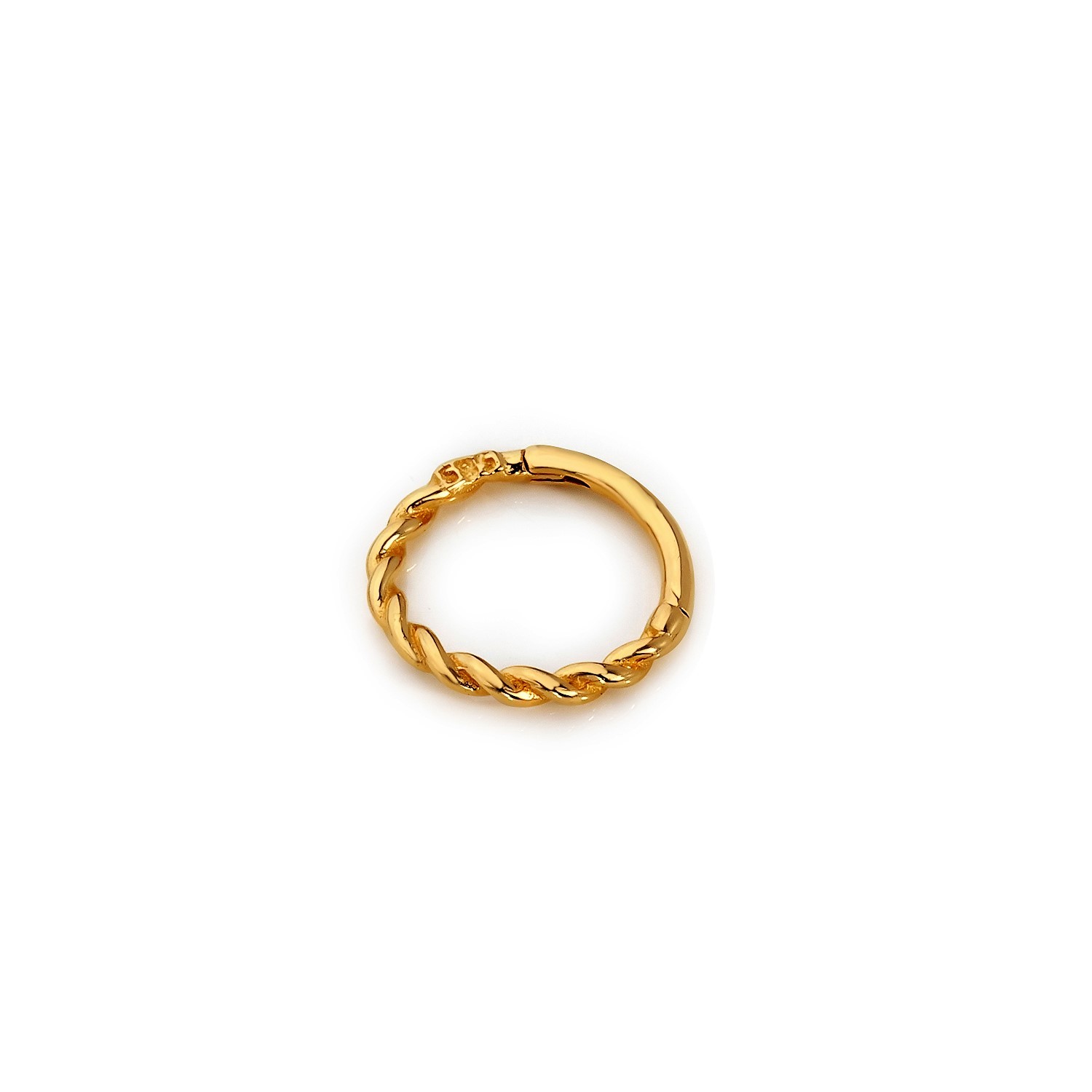 14 Carat Gold Wide Auger Design Helix Piercing