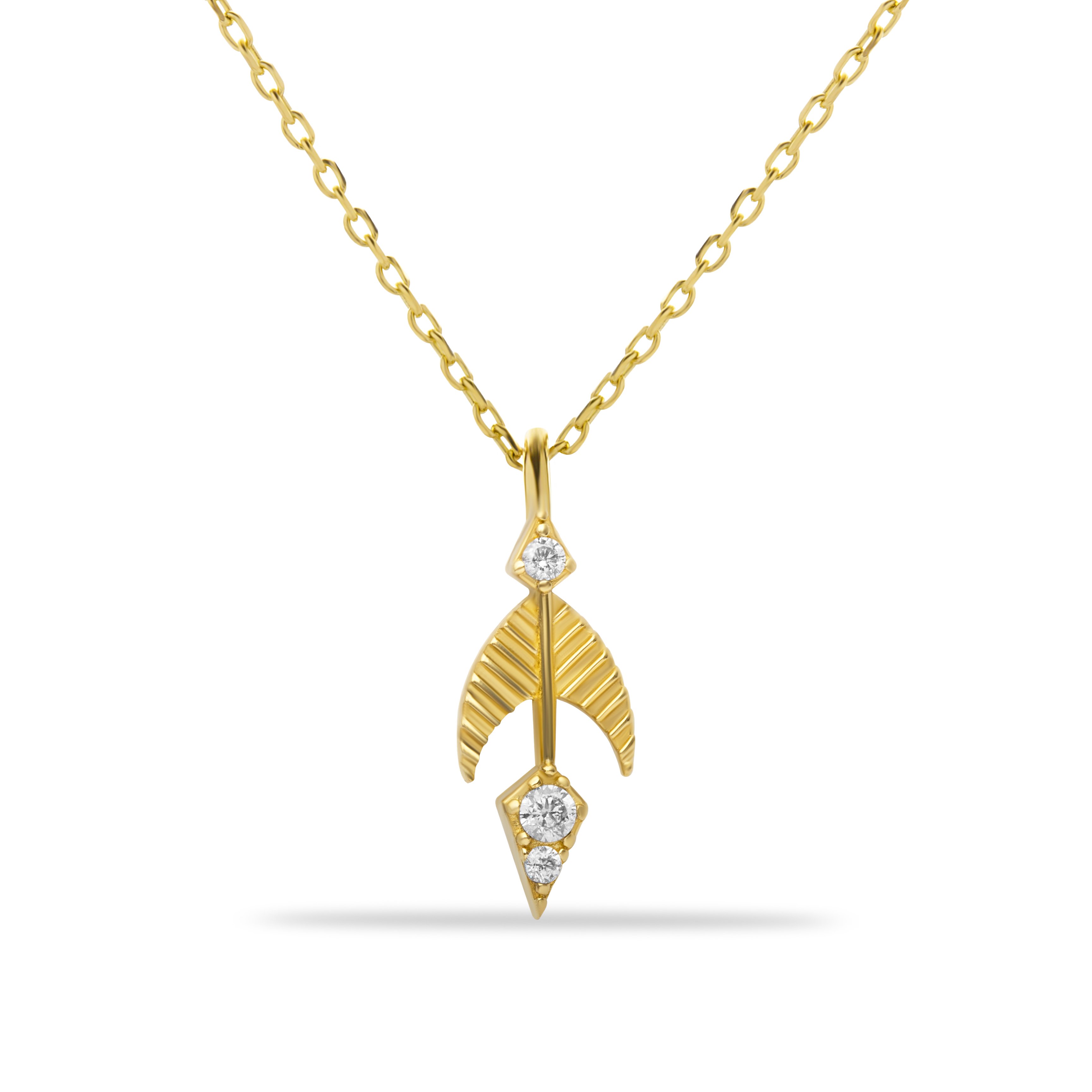 14 Carat Gold Design Arrow Figure Pendant