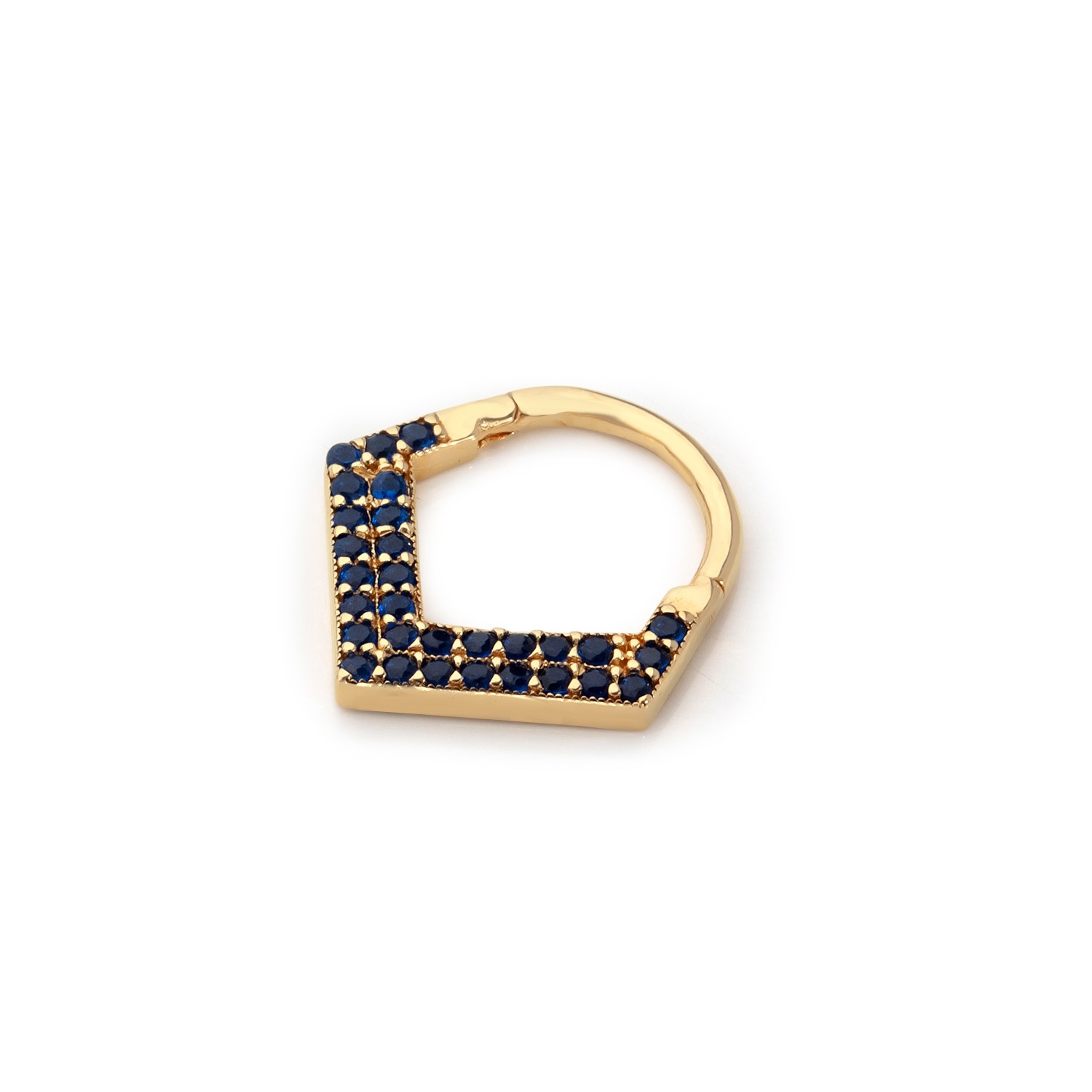 14 Carat Gold Elegant Sapphire Stone Helix Piercing