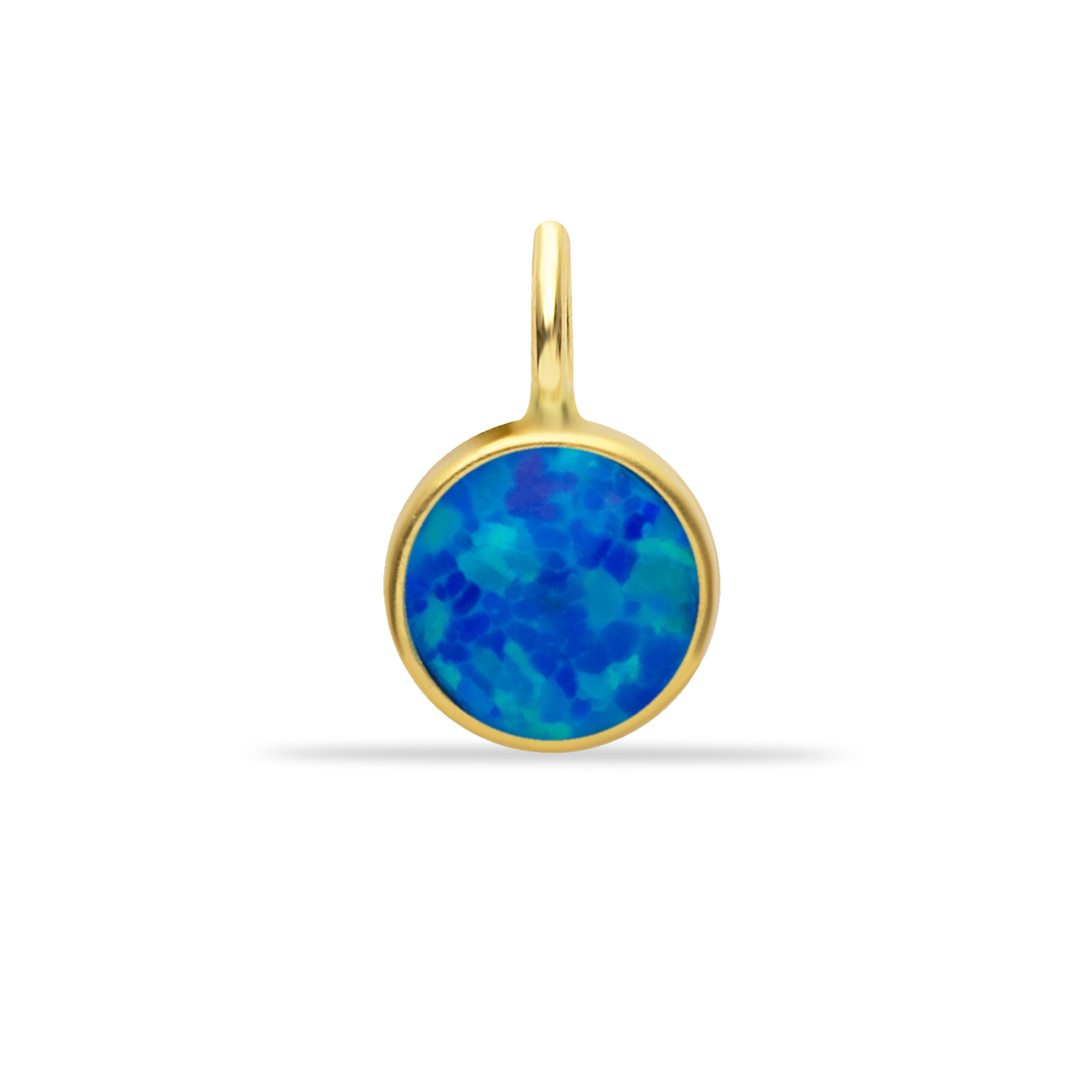 14 Carat Gold Enamel Ocean Pendant