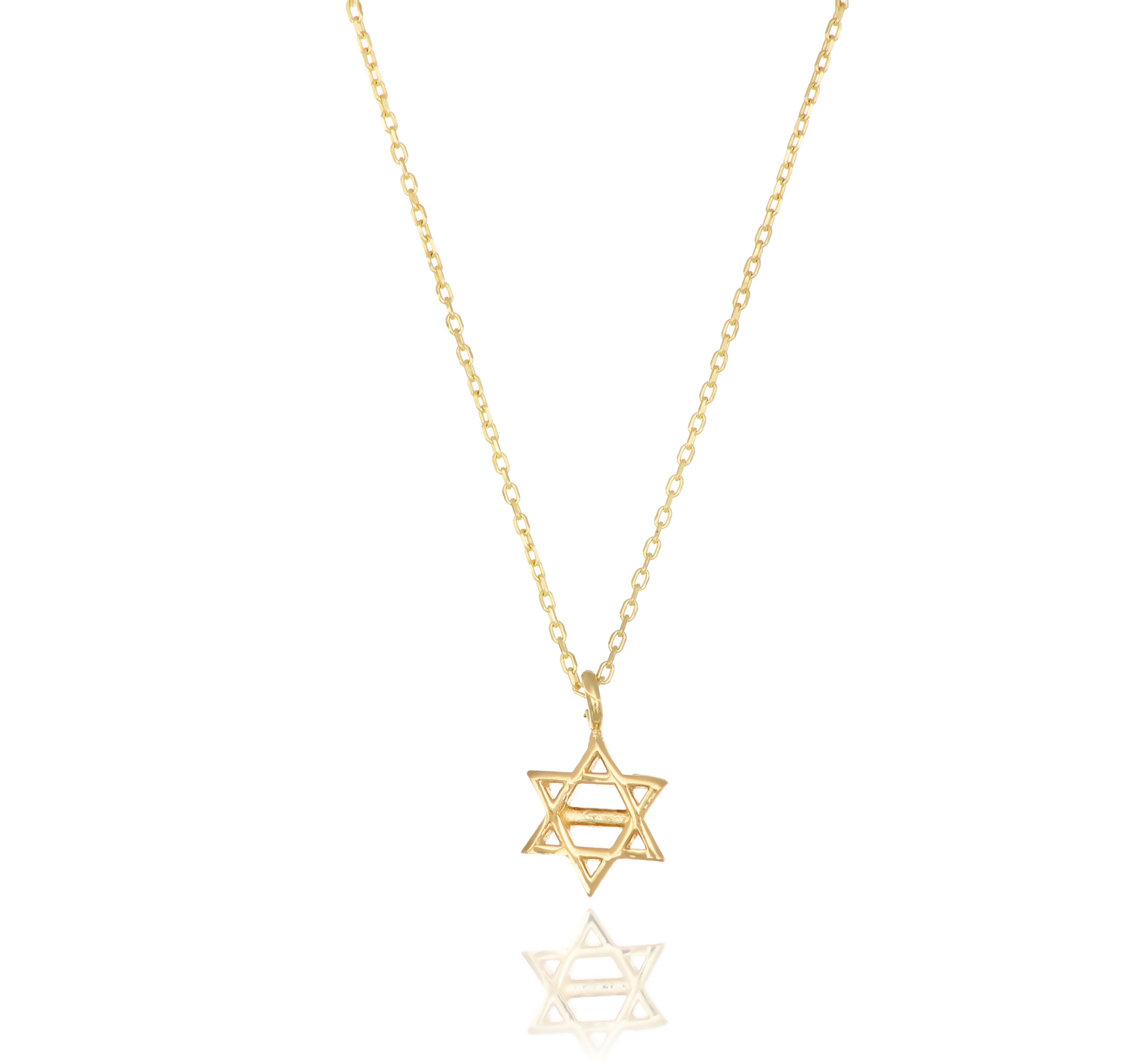 14 Carat Gold Star of David Pendant