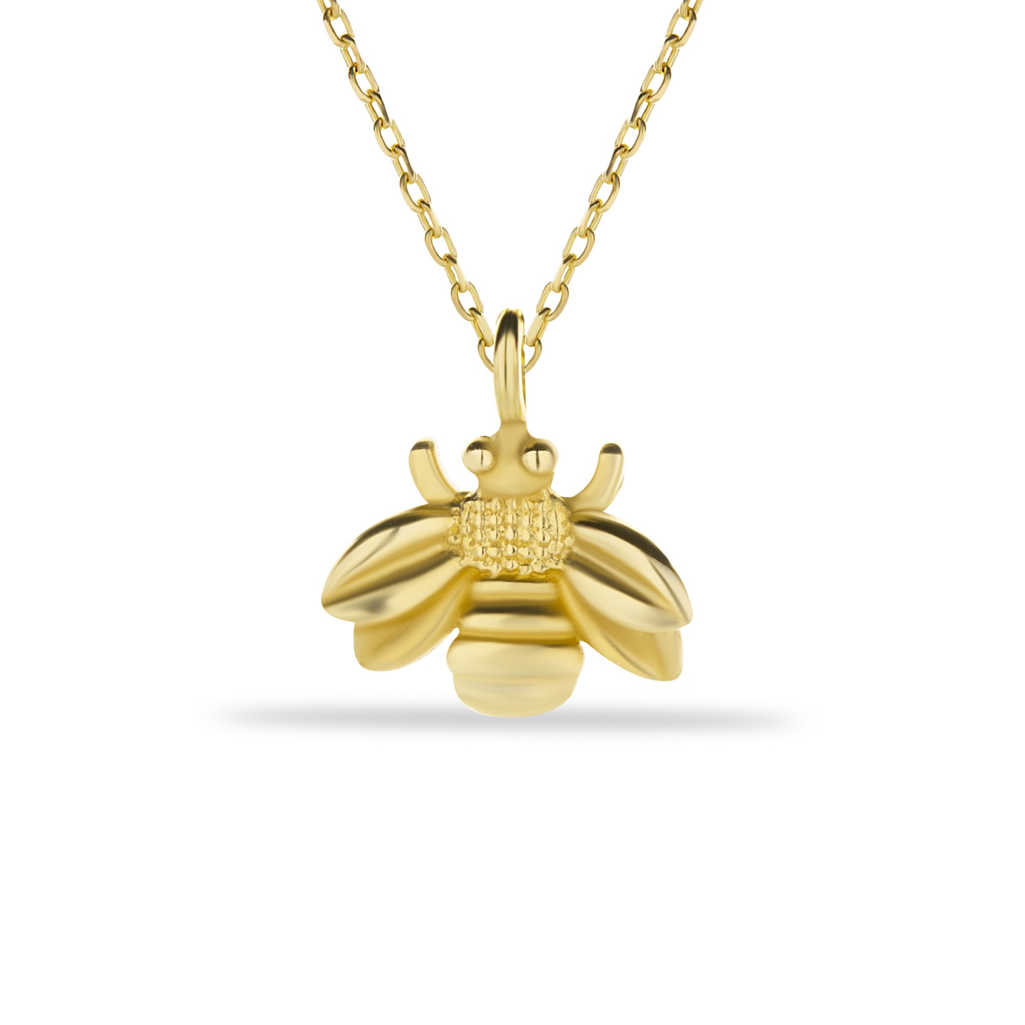 14 Carat Gold Modern Bee Necklace