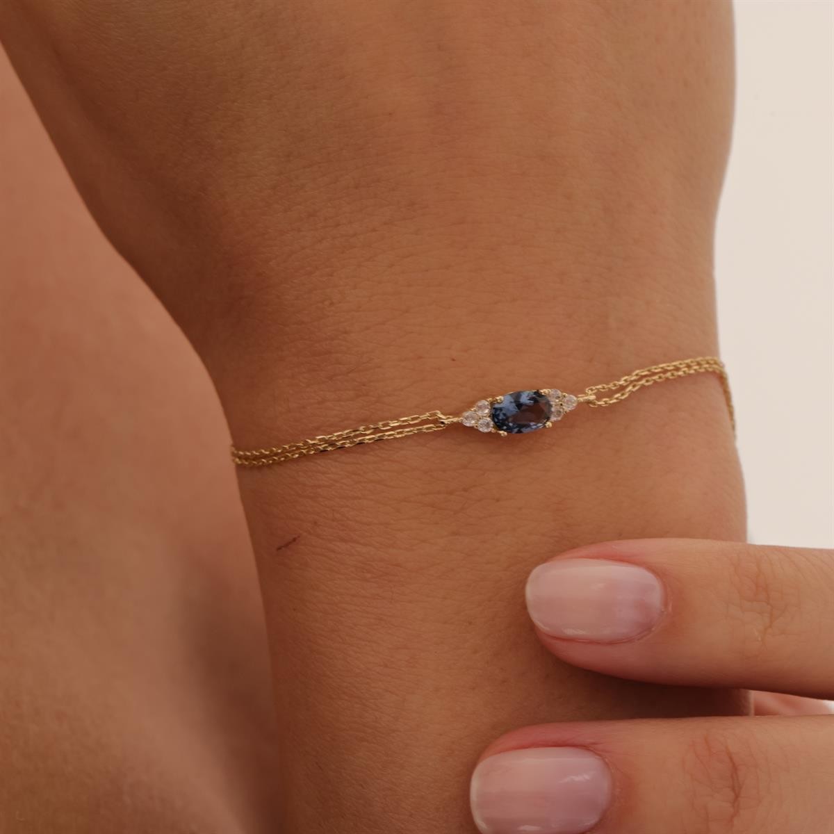 14 Carat Gold Sapphire Bracelet