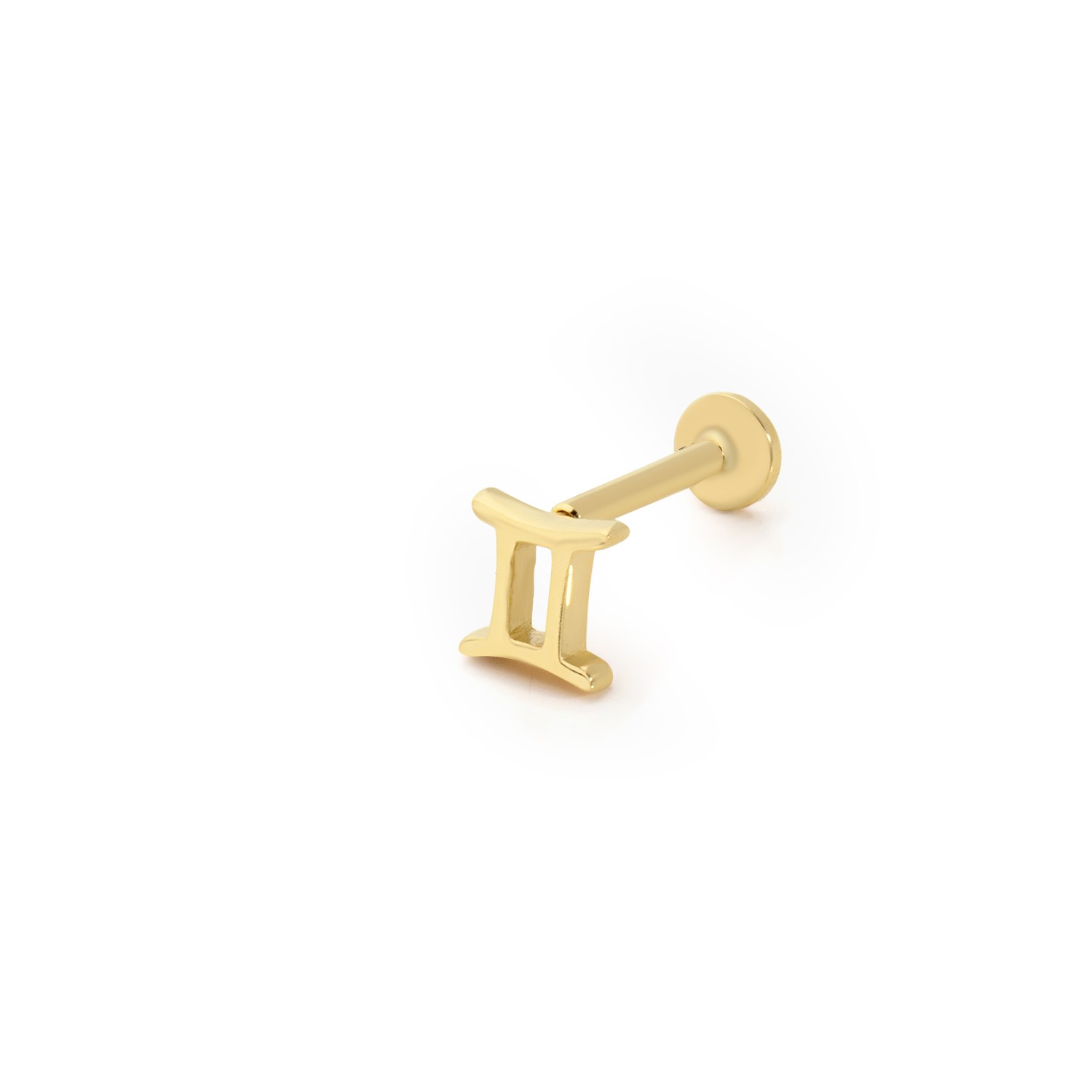 14 Carat Gold Gemini Zodiac Piercing
