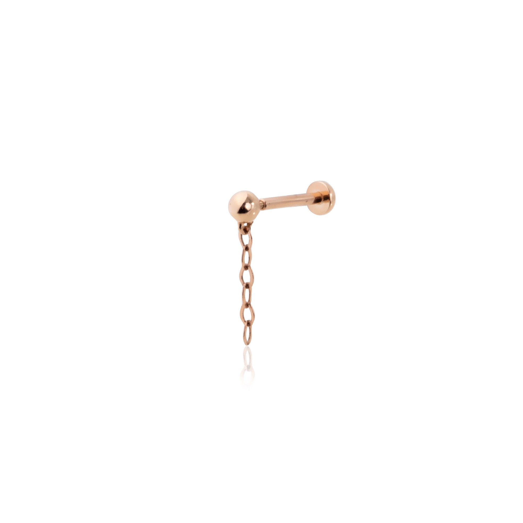 14 Carat Gold Ball Chain Piercing