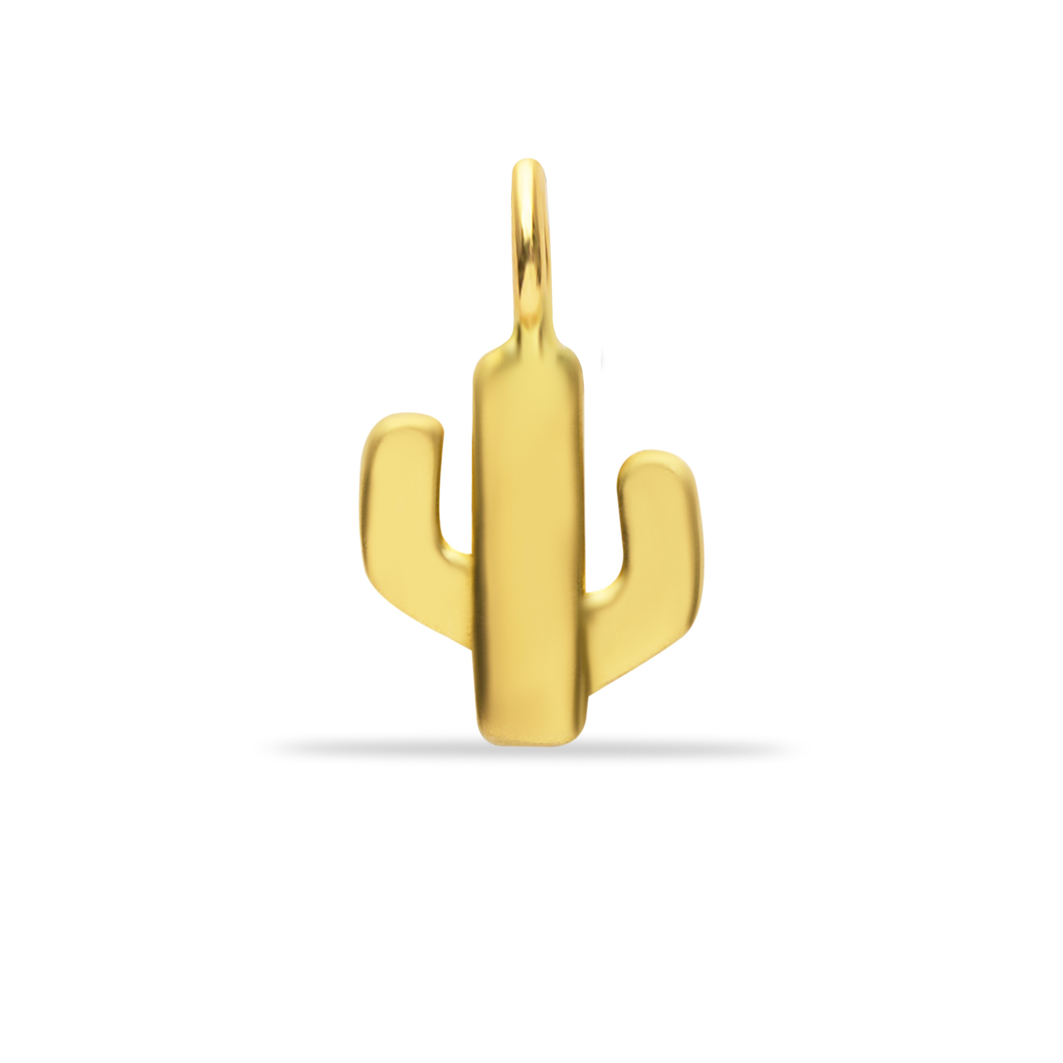 14 Carat Gold Minimal Cactus Necklace