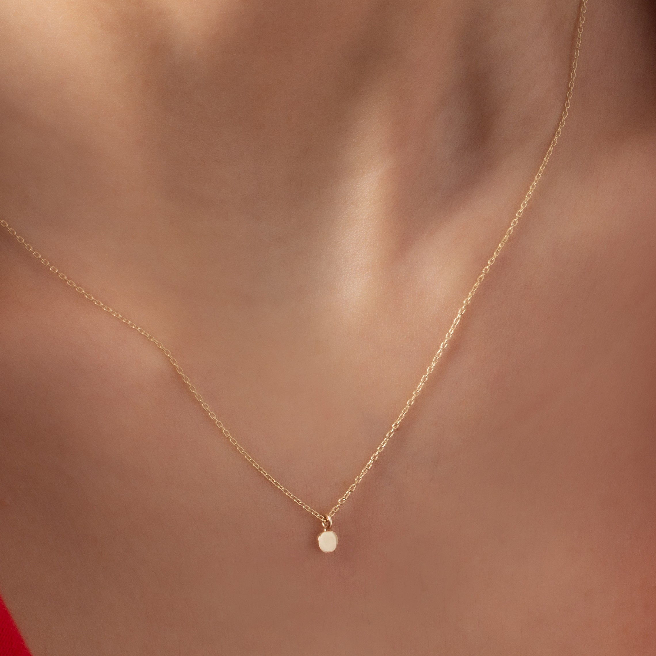 14 Carat Minimal Plate Necklace