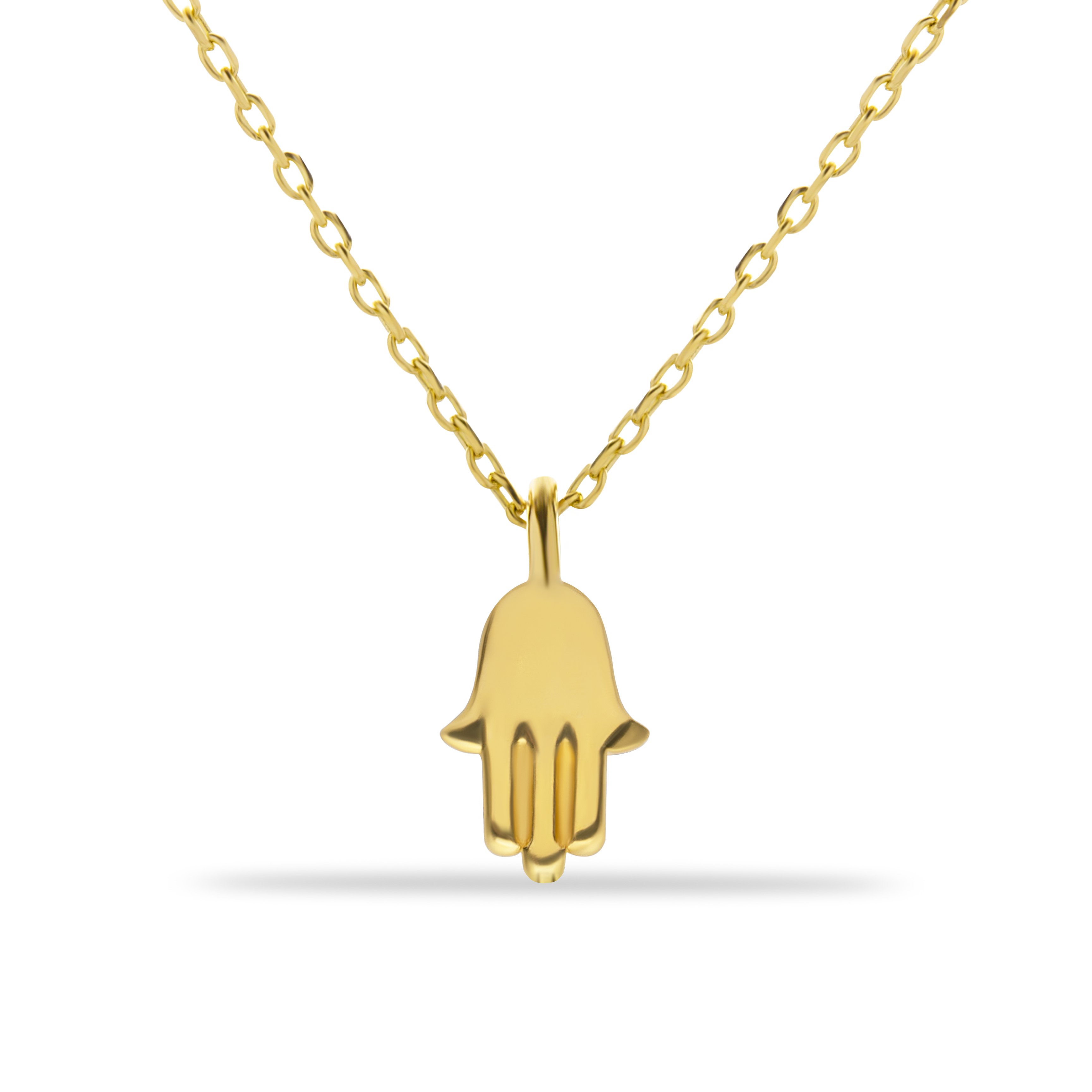 14 Carat Gold Fatima's Hand Minimal  Pendant