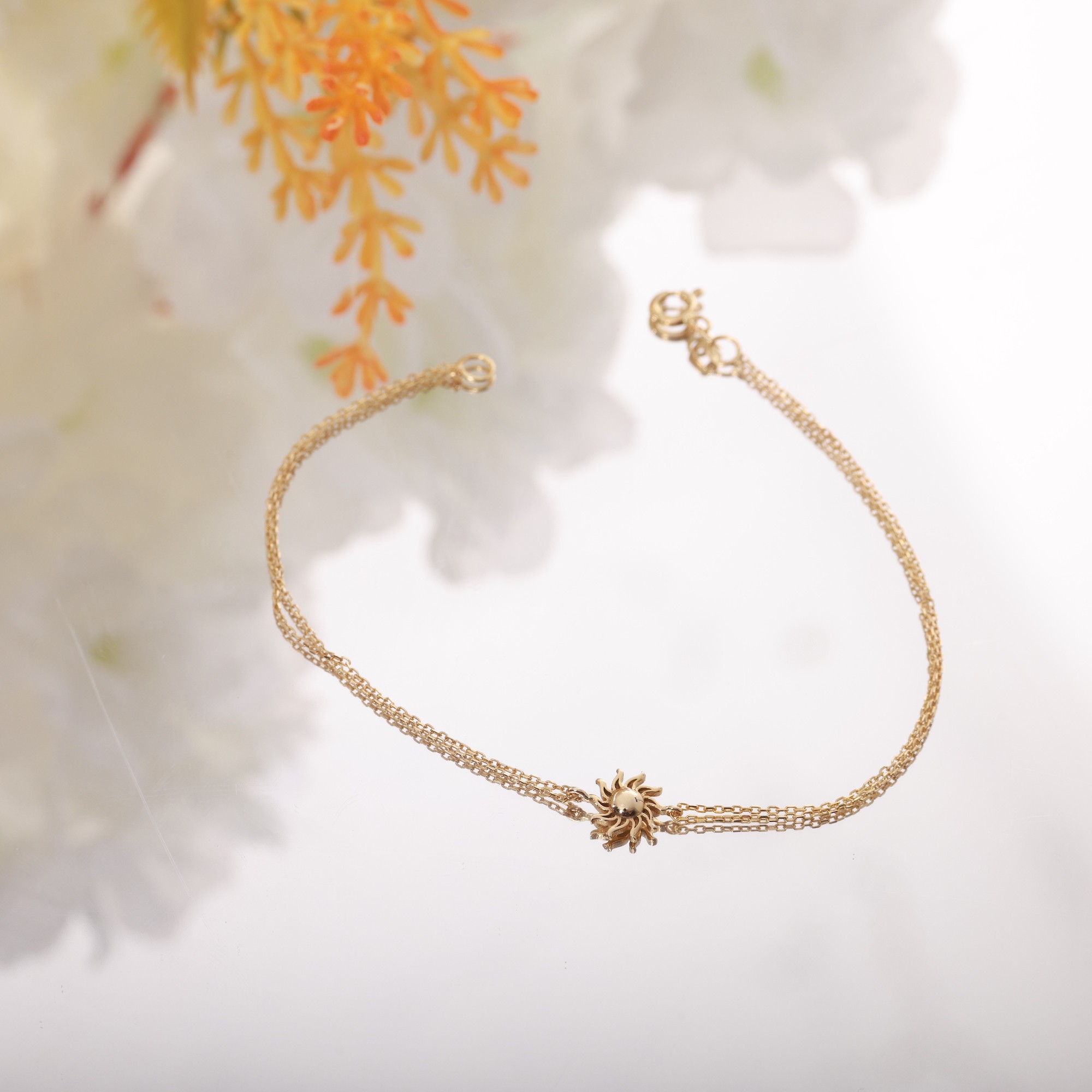 14 Carat Gold Sun Bracelet