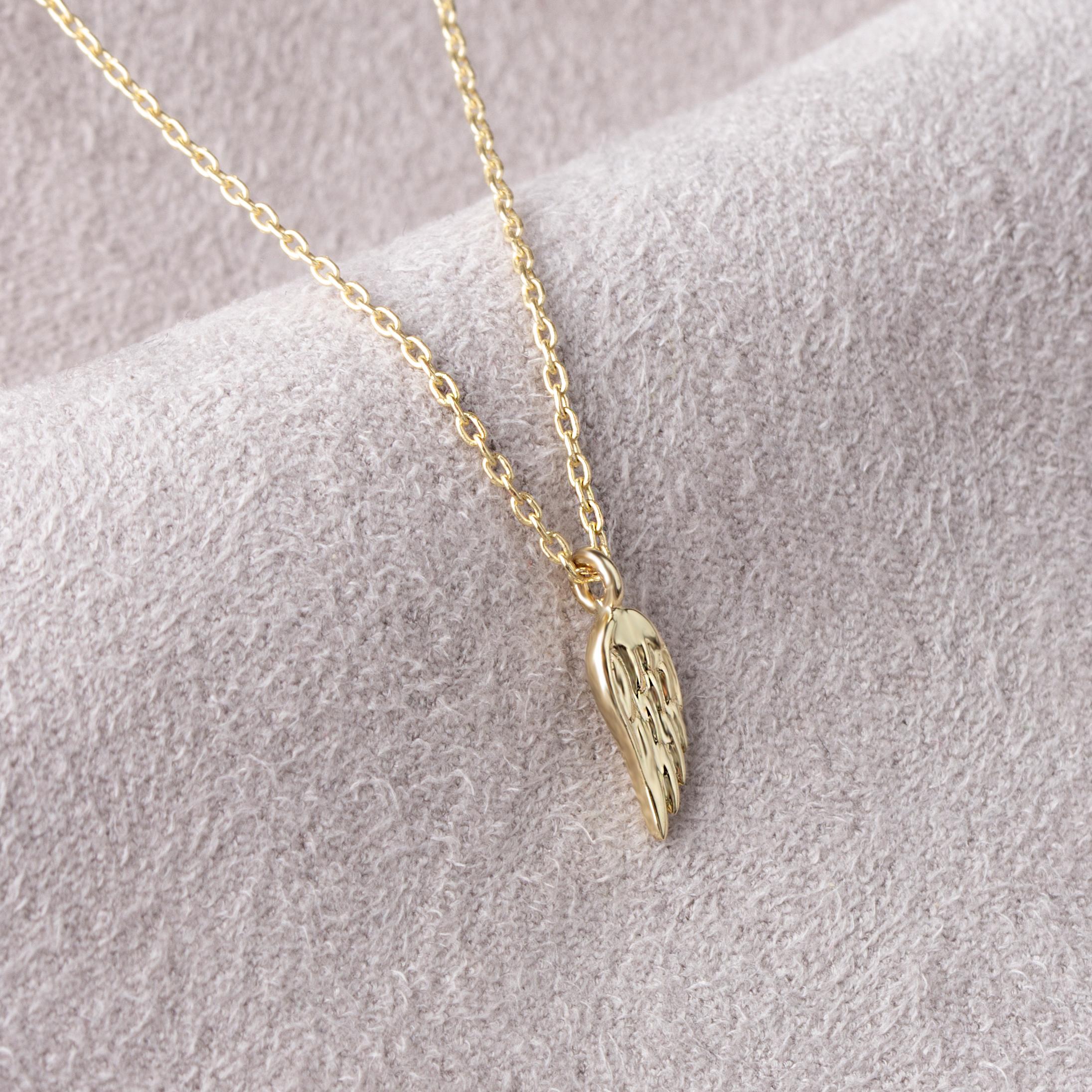 14 Carat Gold Angel Wing Necklace