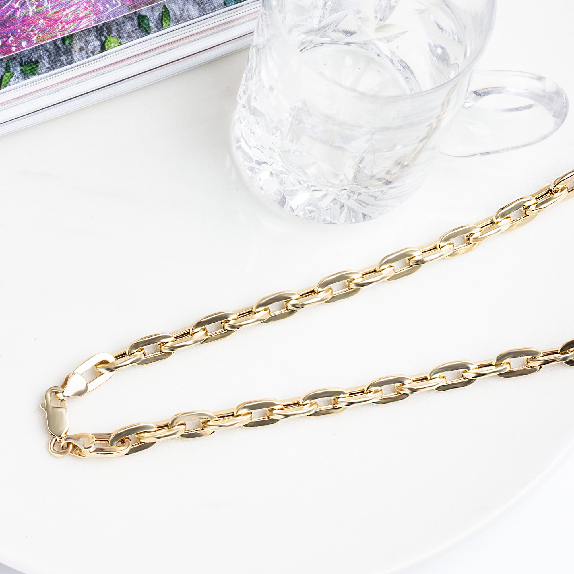 14 Carat Gold Thick Paperclip Necklace