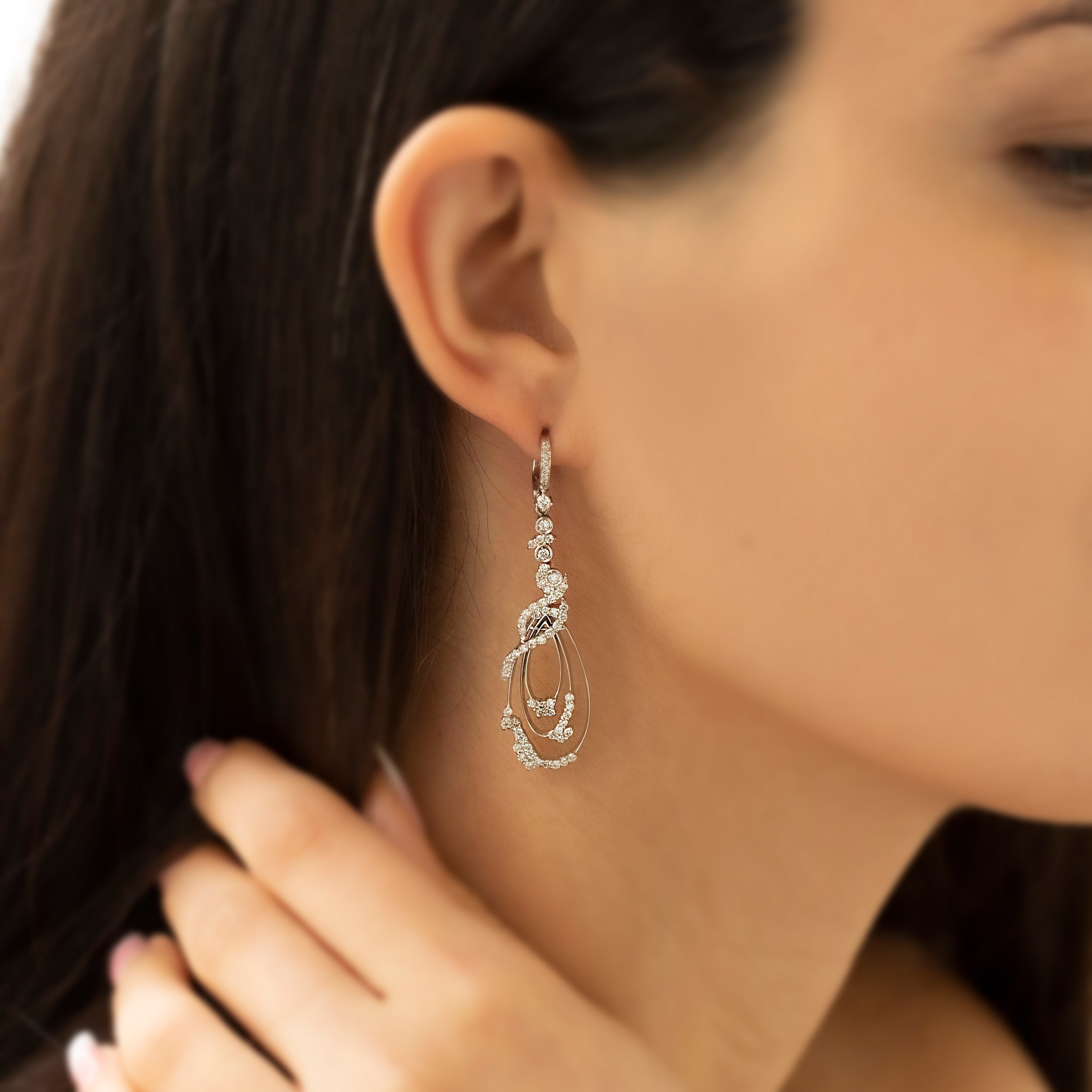 Gold Special Design Diamond Earrings