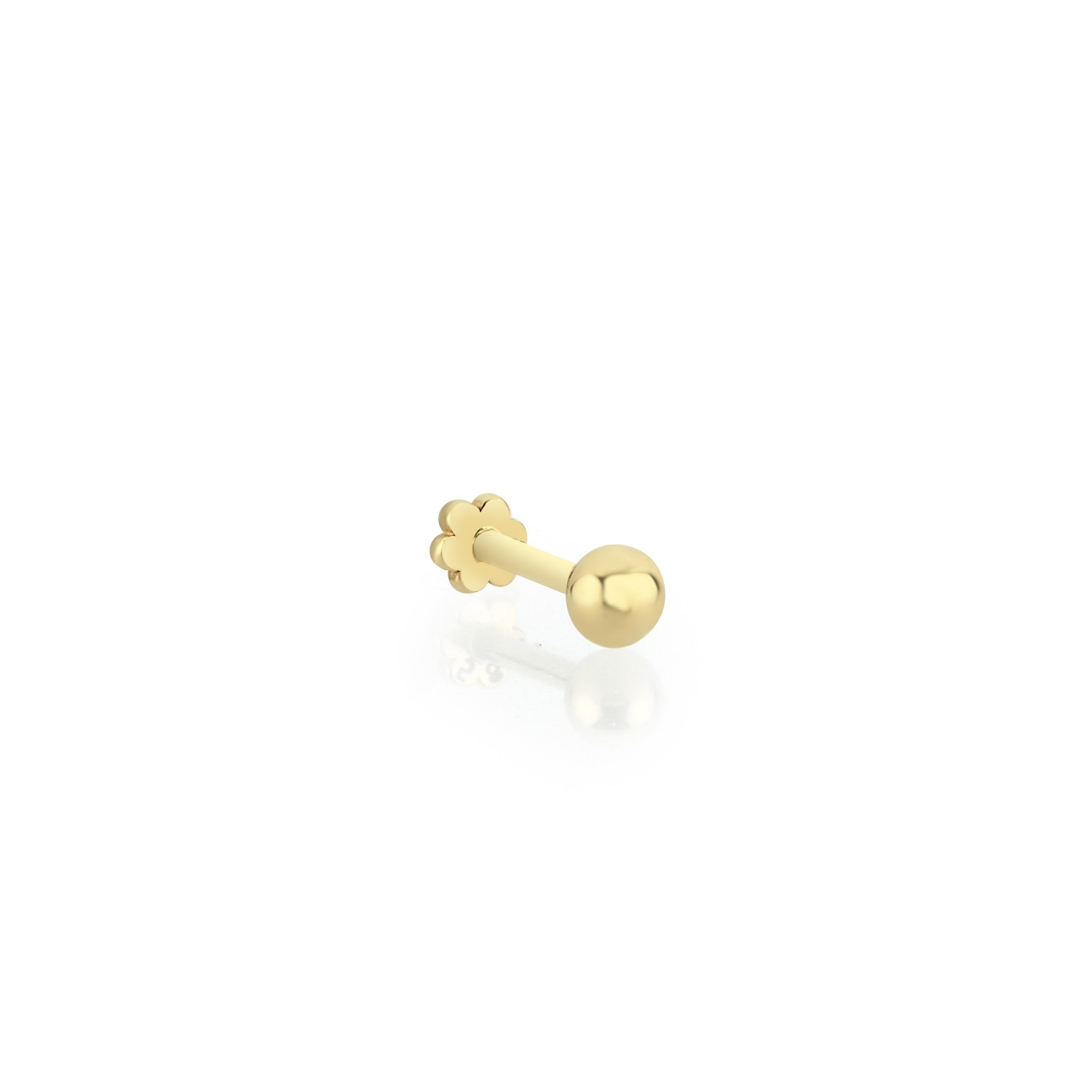 14 Carat Gold Big Ball Piercing