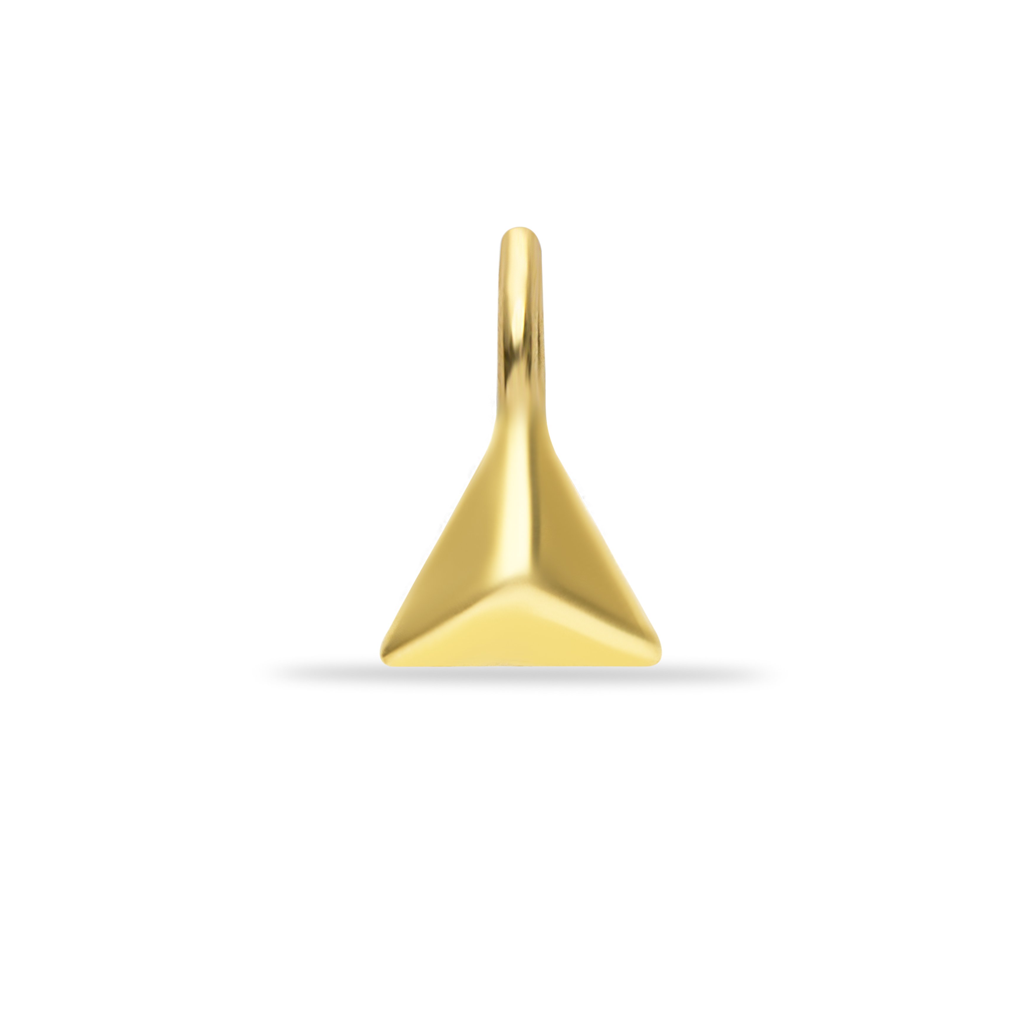 14 Carat Gold Minimal Pyramid Pendant