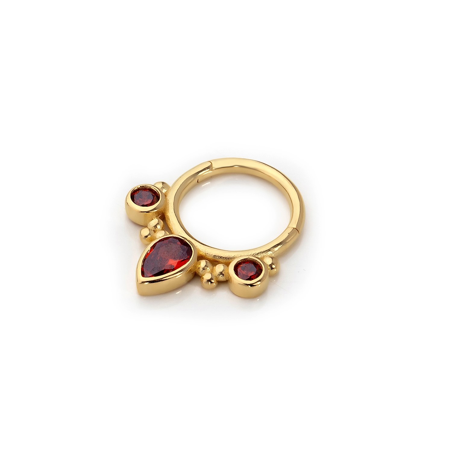 14 Carat Gold Drop Ruby Stone Helix Piercing