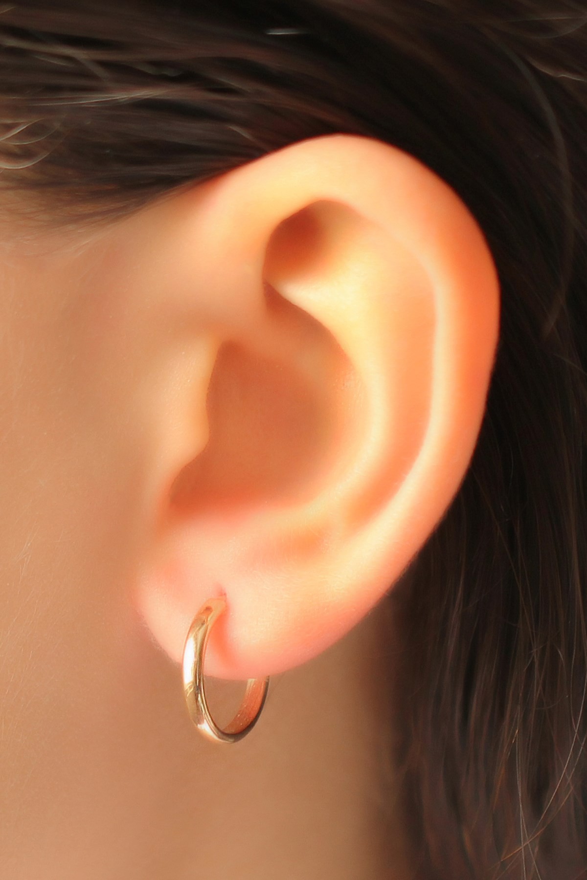Minaliva 14 Carat Rose Gold Hoop Earrings