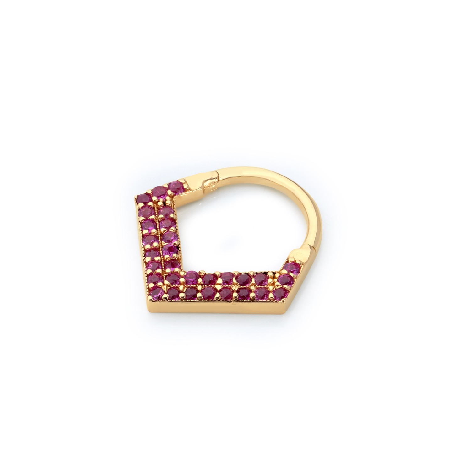 14 Carat Gold Elegant Ruby Stone Helix Piercing