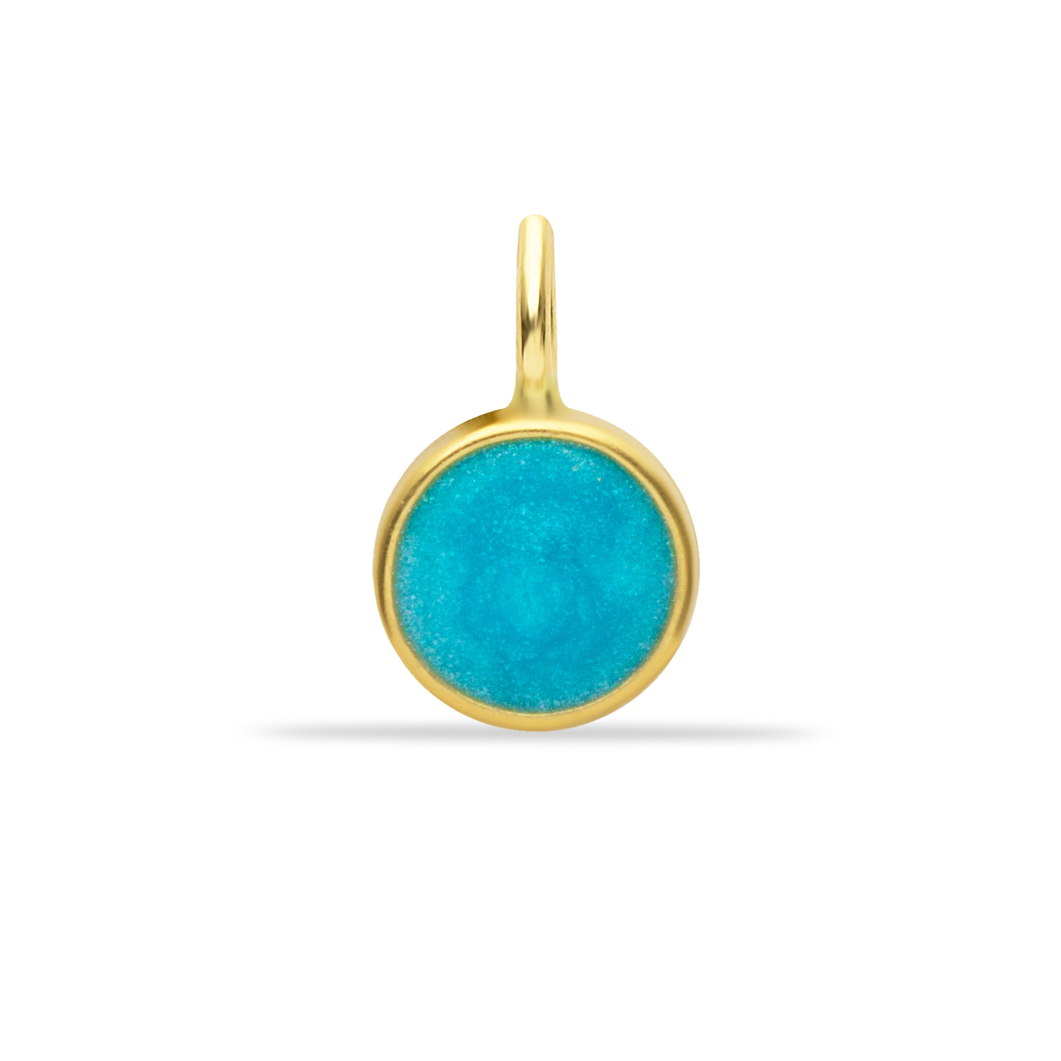 14 Carat Gold Turquoise Enamel Pendant