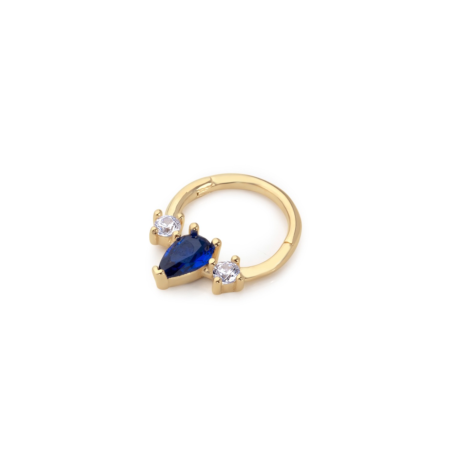 14 Carat Gold Design Sapphire Drop Stone Helix Piercing