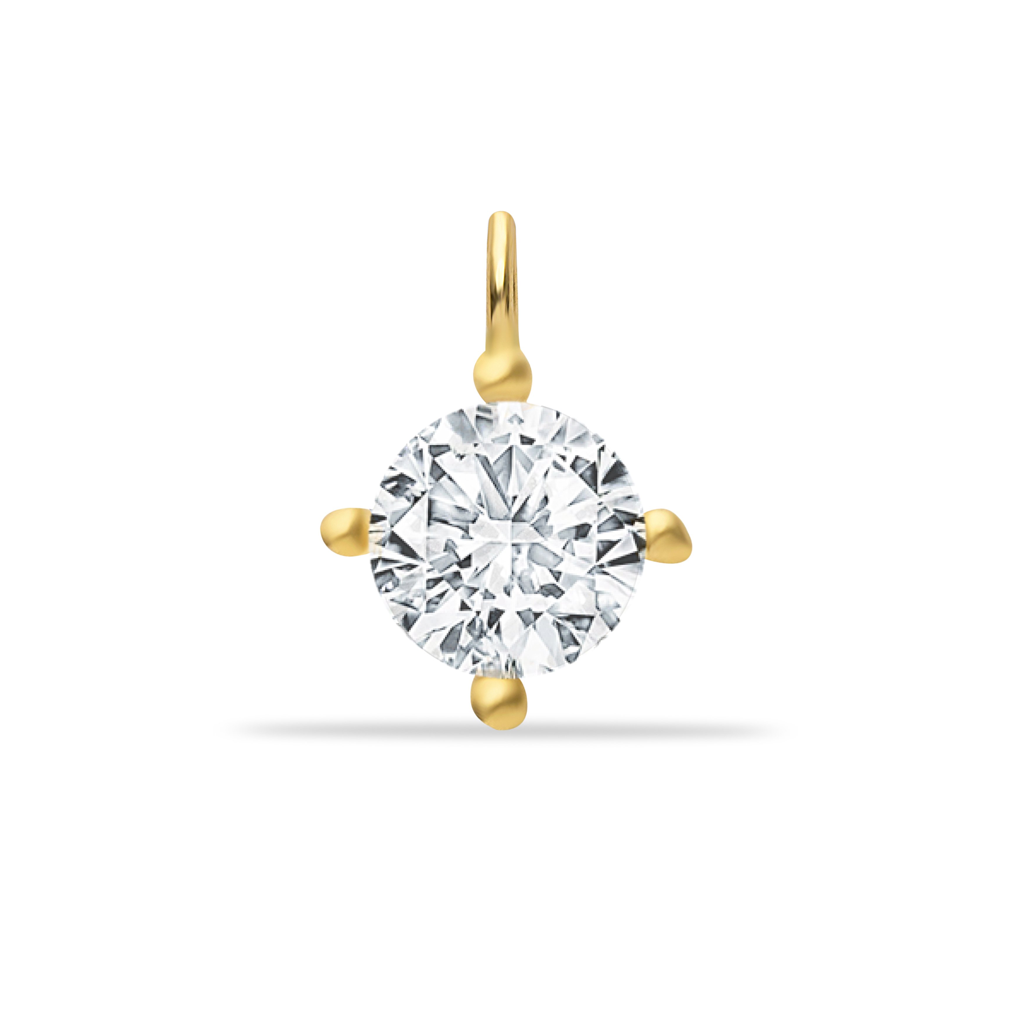 14 Carat Gold Zircon Stone Pendant