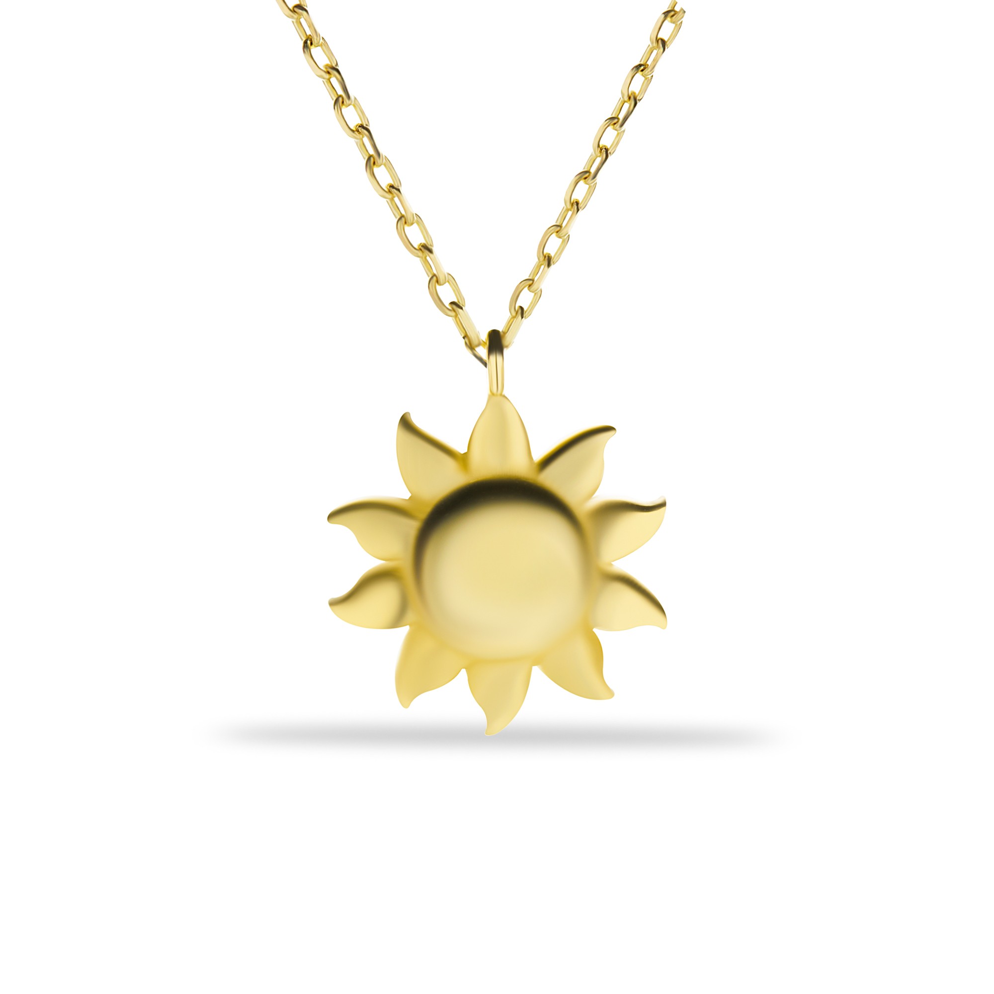 14 Carat Gold Elegant Sun Necklace