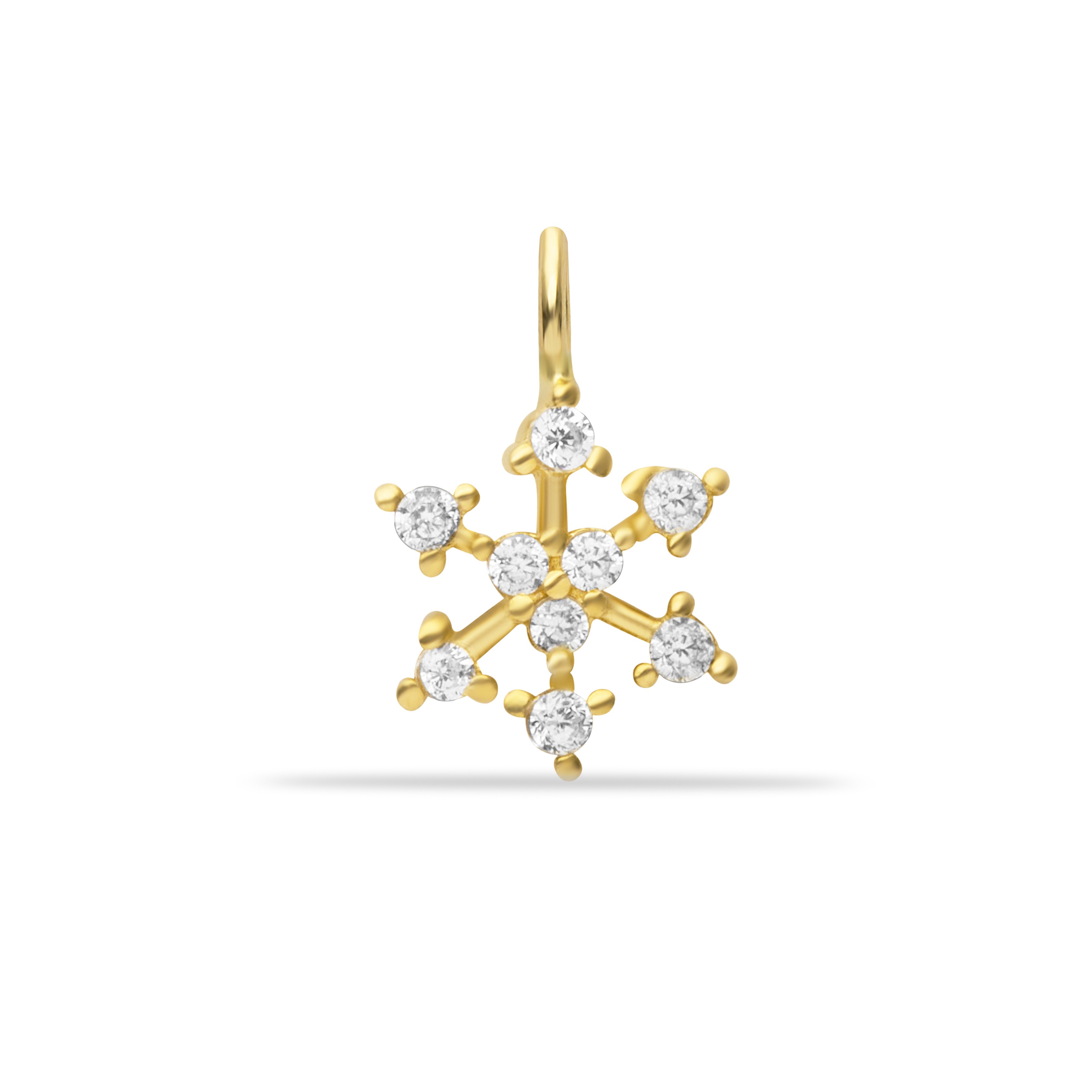 14 Carat Gold Snowflake Pendant