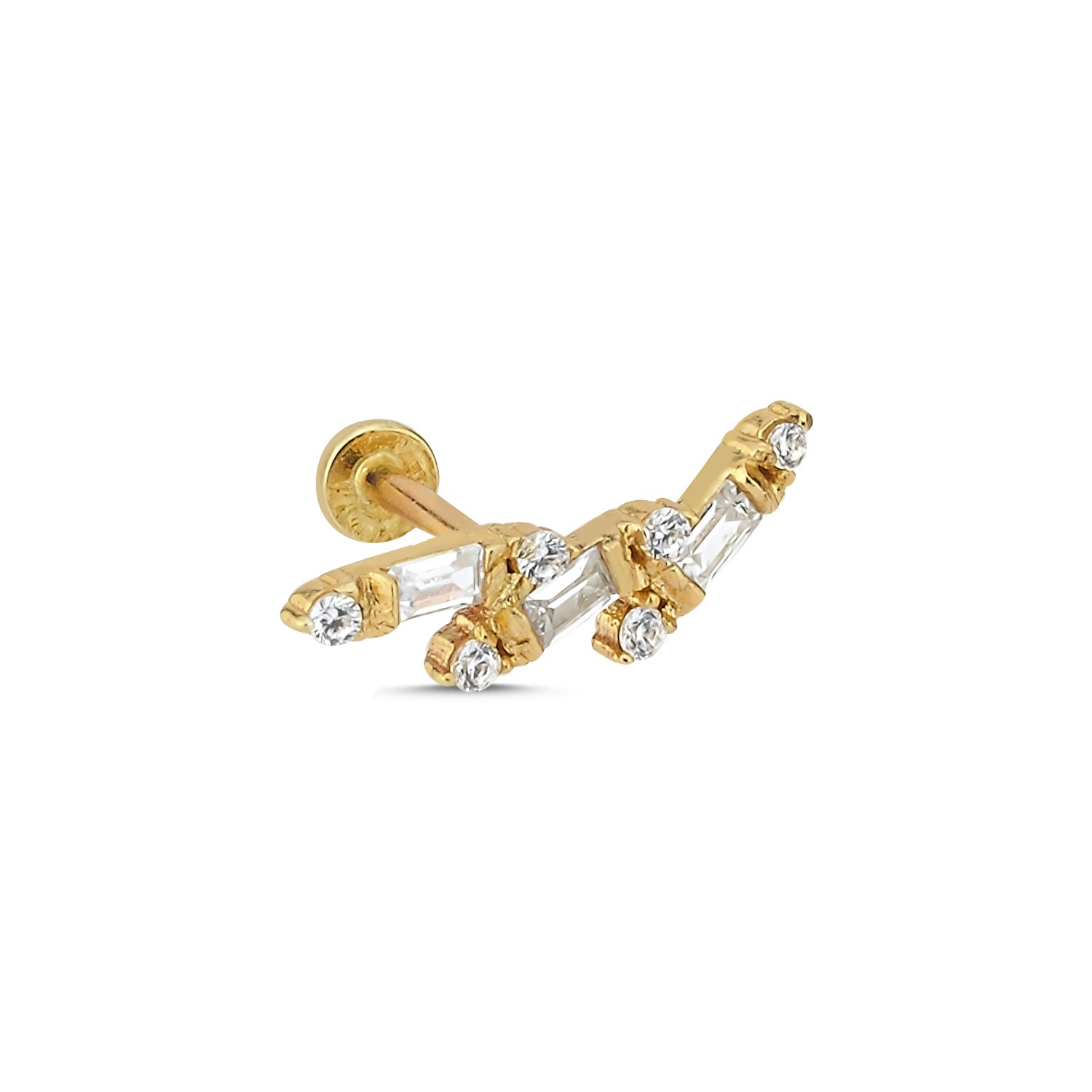 14 Carat Gold Domino Piercing