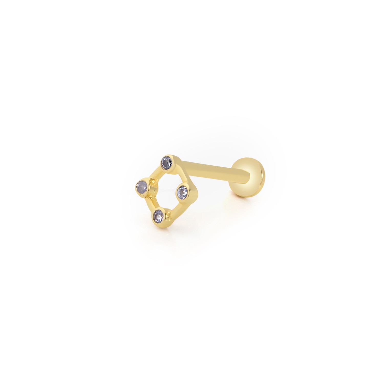14 Carat Gold 4 Stone Ring Piercing