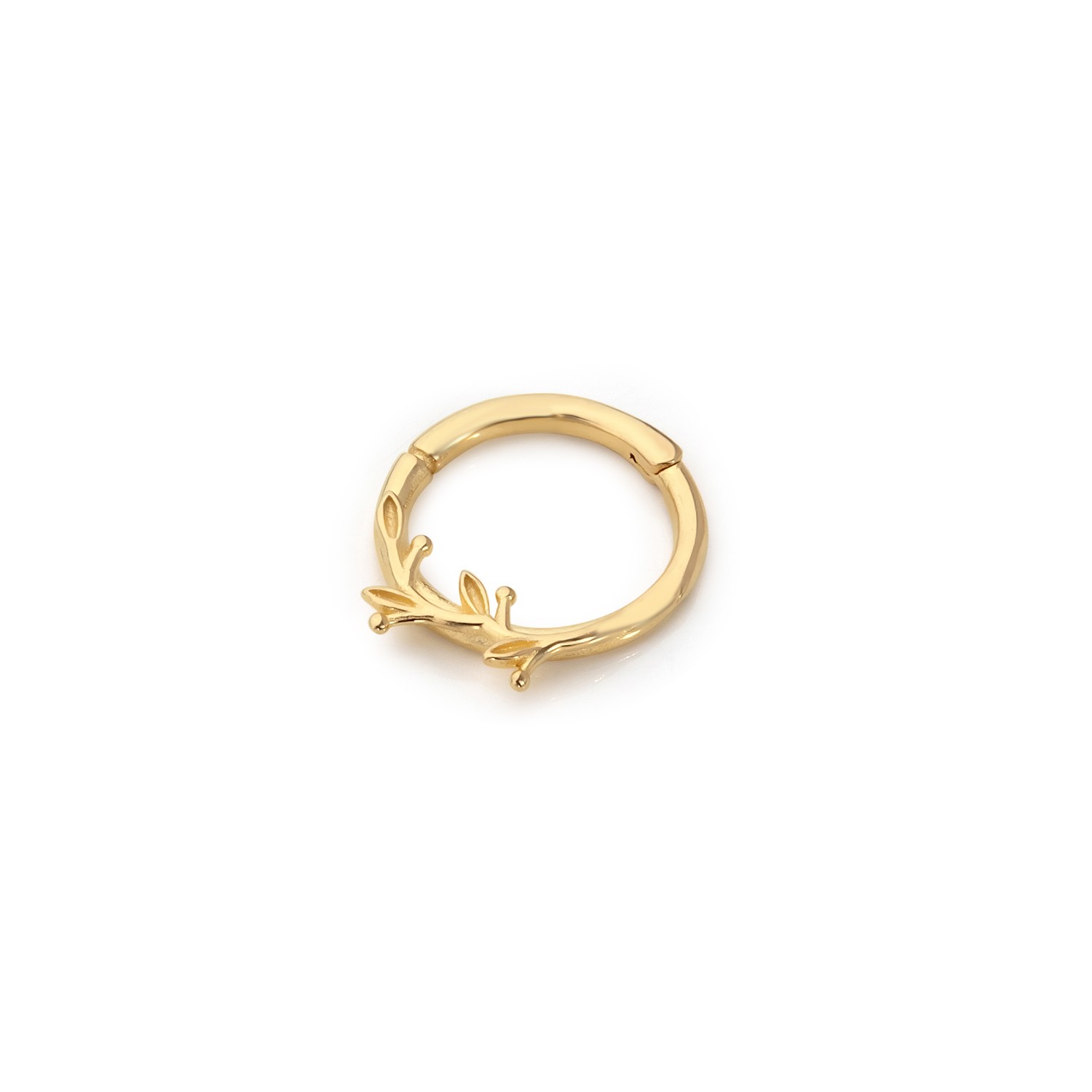 14 Carat Gold Minimal Branch Design Helix Piercing