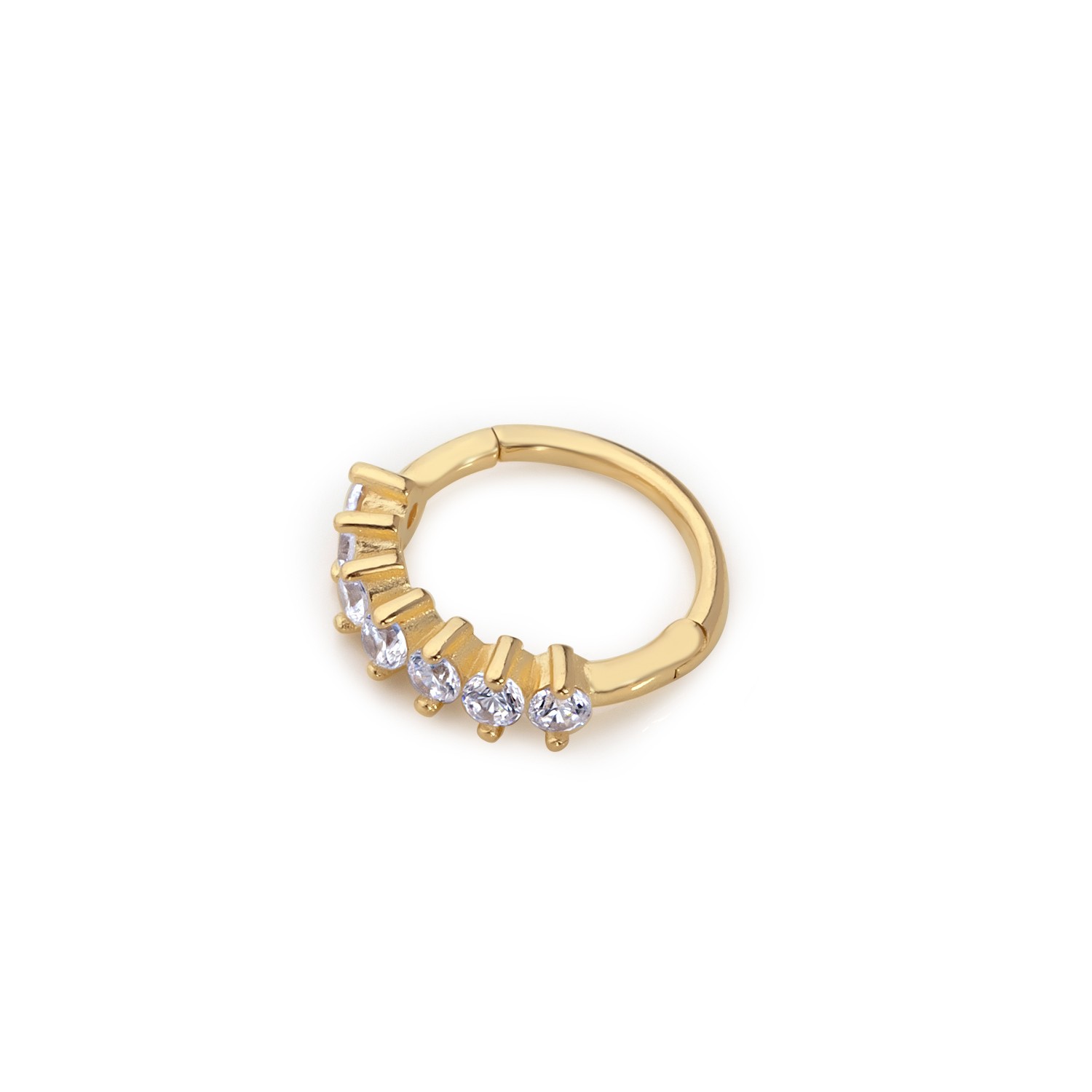 14 Carat Gold Design Model Stone Helix Piercing