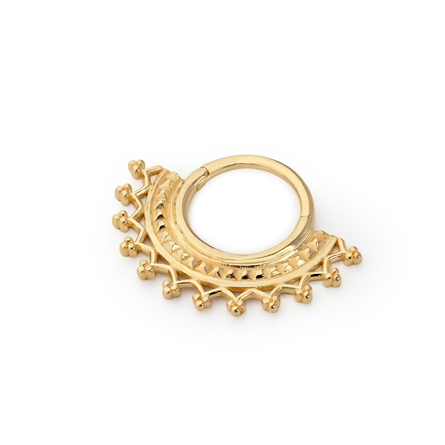 14 Carat Gold Mandala Design Helix Piercing