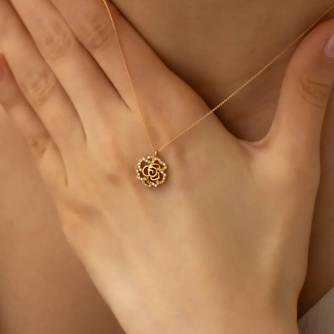 ROSA NECKLACE - Gold main image 1