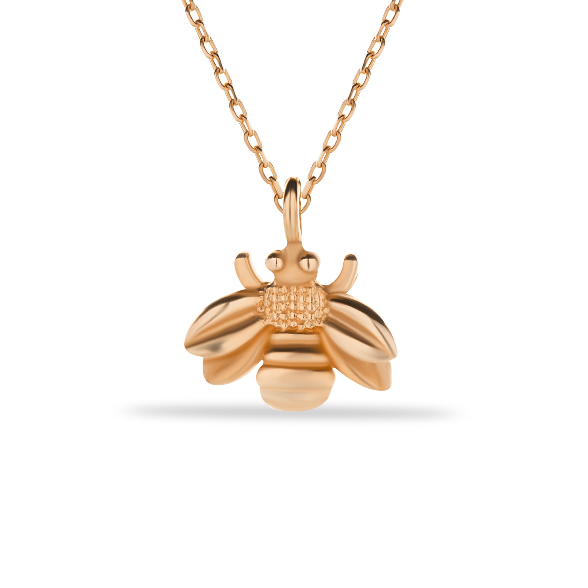 14 Carat Gold Modern Bee Necklace