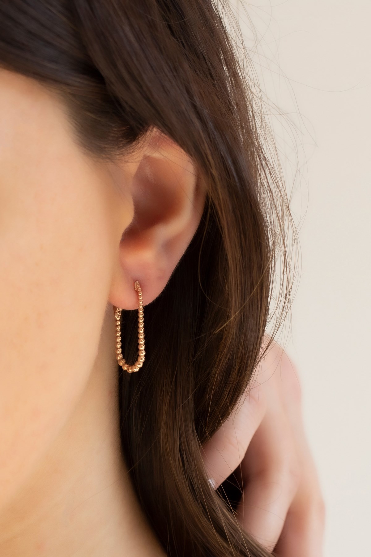 14 Carat Gold Design Paperclip Earring