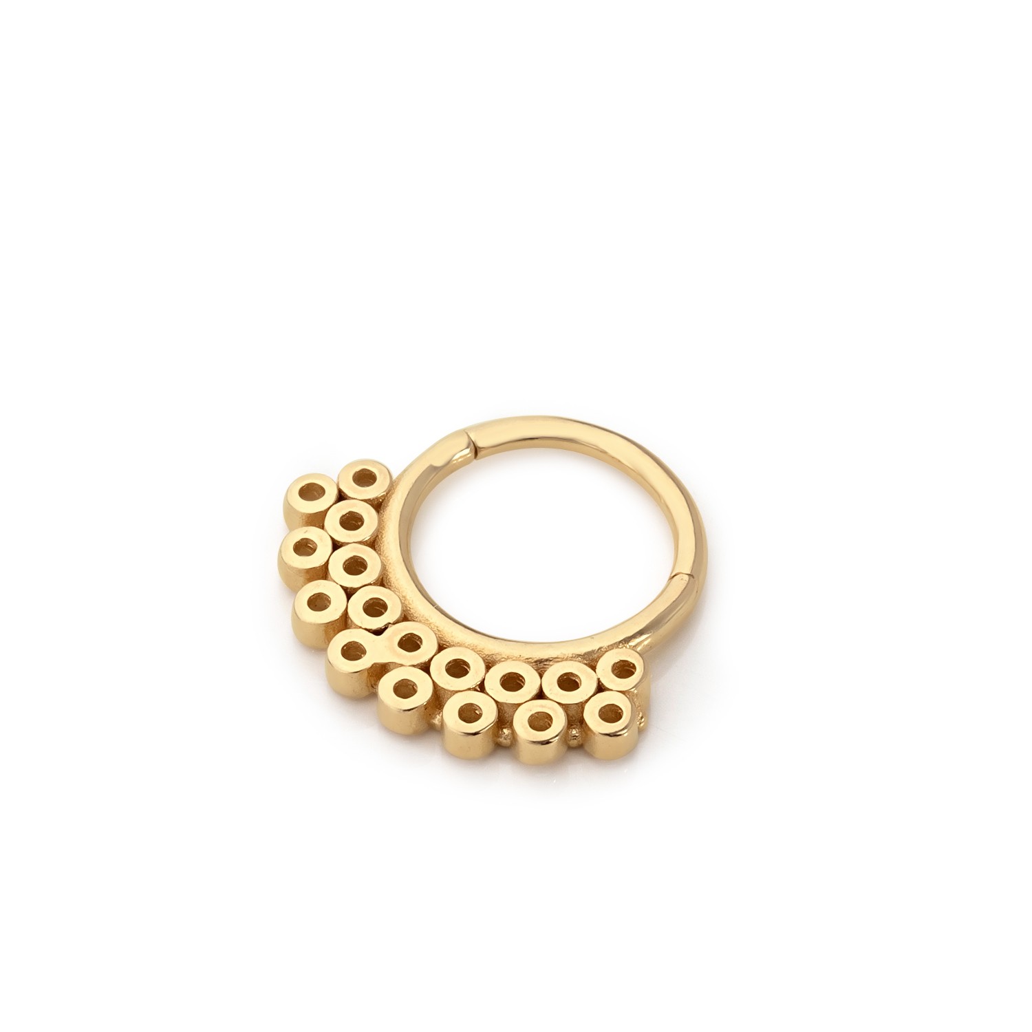 14 Carat Gold Trend Ring Detailed Helix Piercing