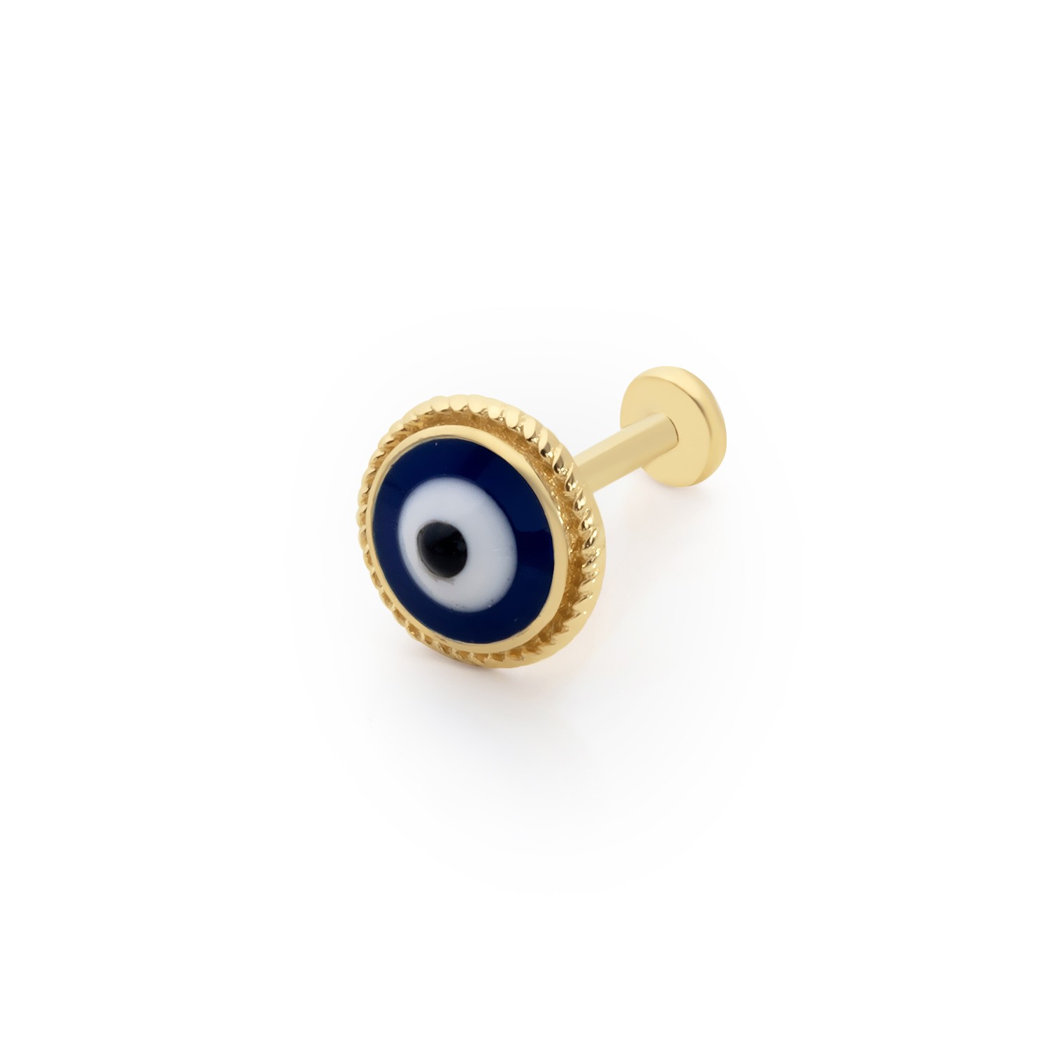 14 Carat Gold Large Evil Eye Piercing