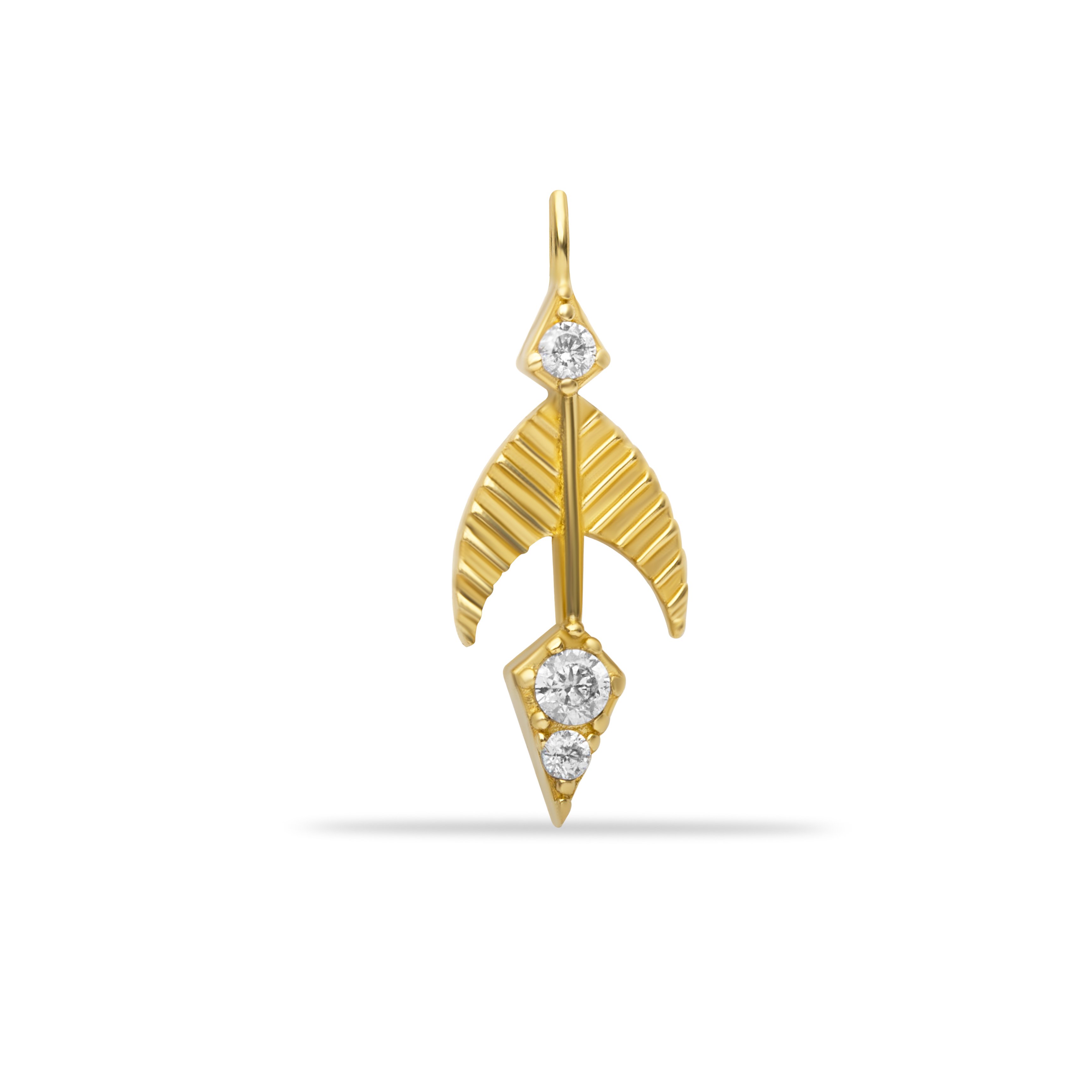 14 Carat Gold Design Arrow Figure Pendant